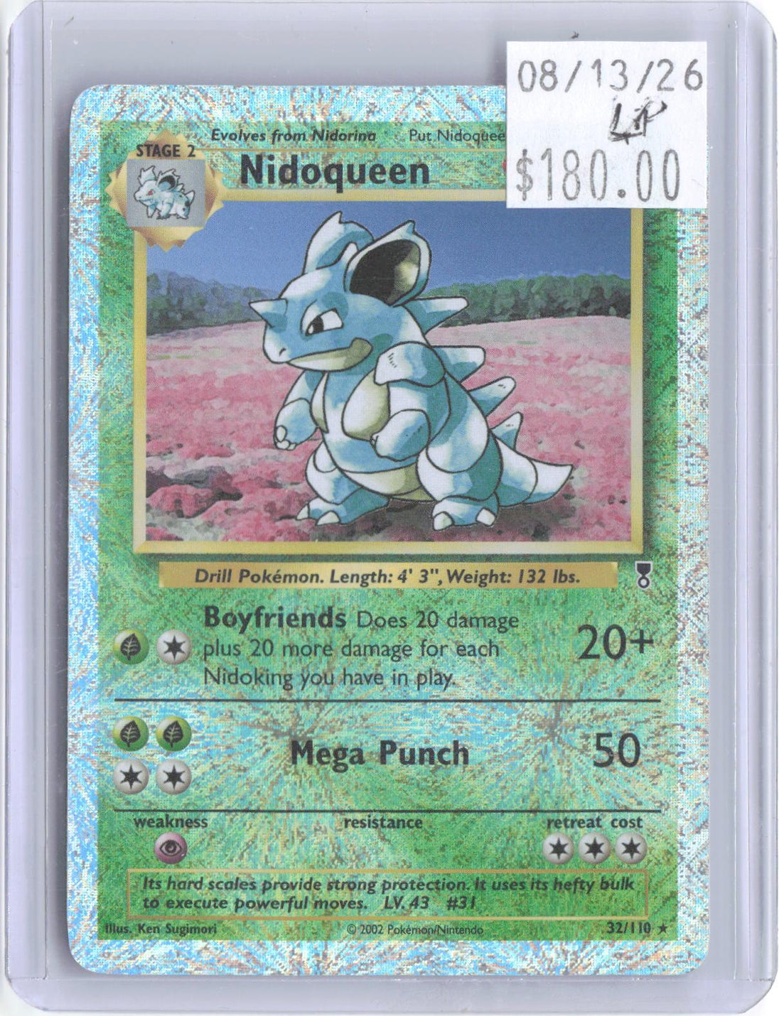 Nidoqueen 32/110 Rare Legendary Collection Pokemon Reverse Holo Lightly Played