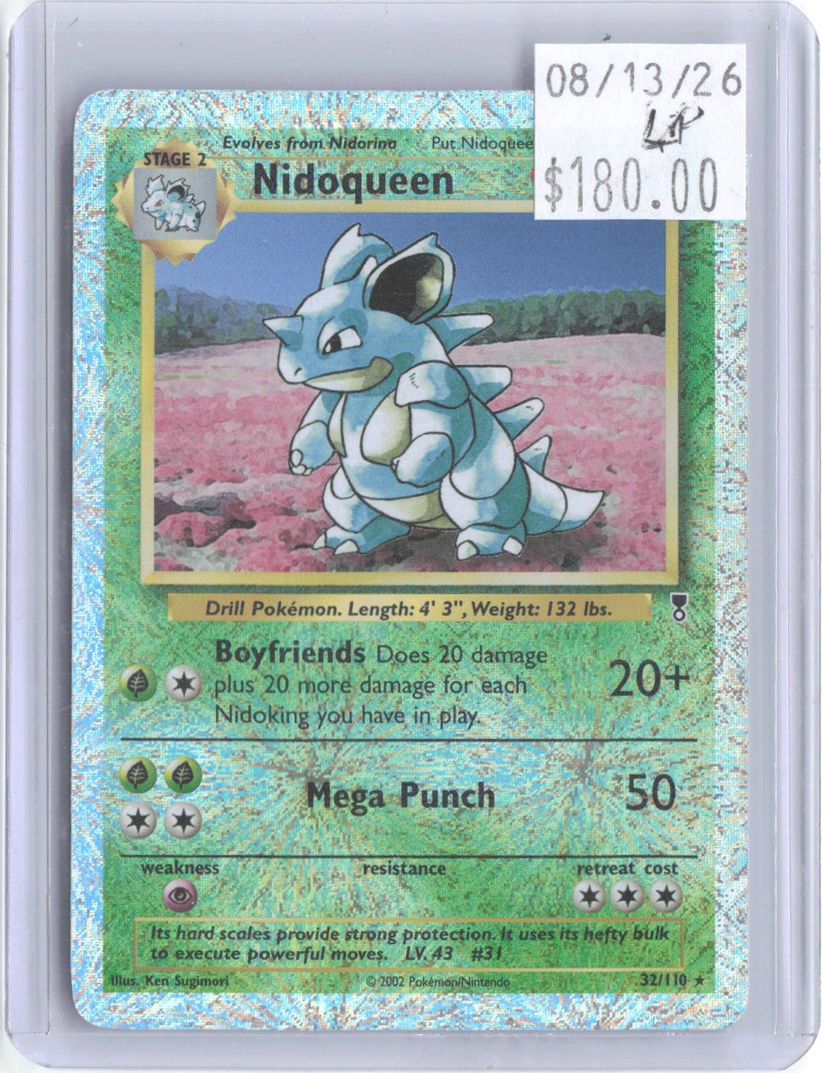 Nidoqueen 32/110 Rare Legendary Collection Pokemon Reverse Holo Lightly Played