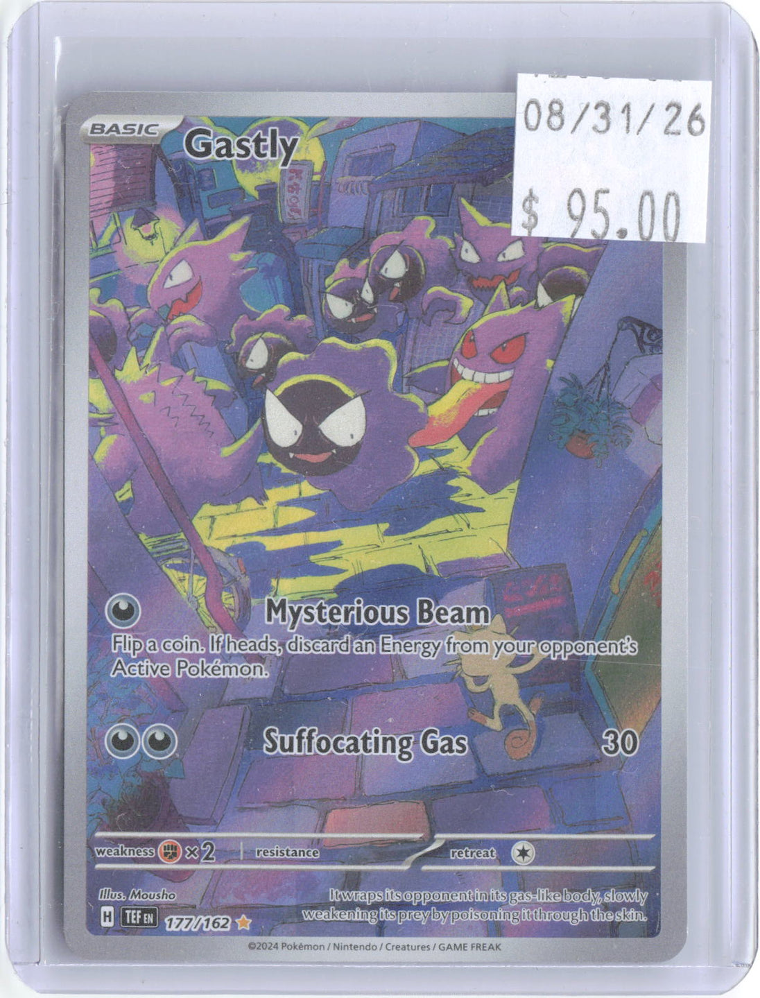 Gastly 177/162 Illustration Rare Temporal Forces Pokemon Holo Near Mint