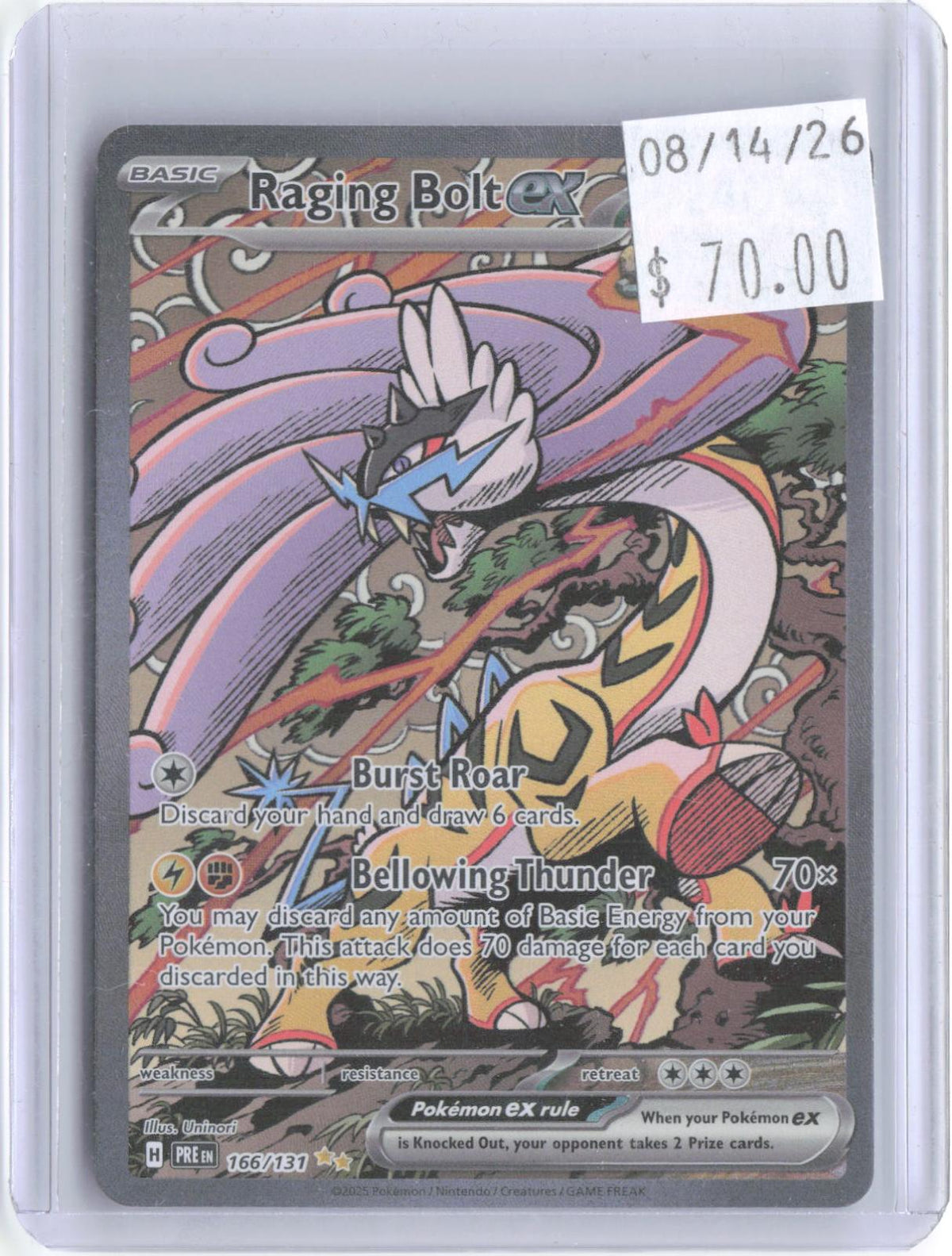 Raging Bolt ex 166/131 Holo Prismatic Evolutions Pokemon NM