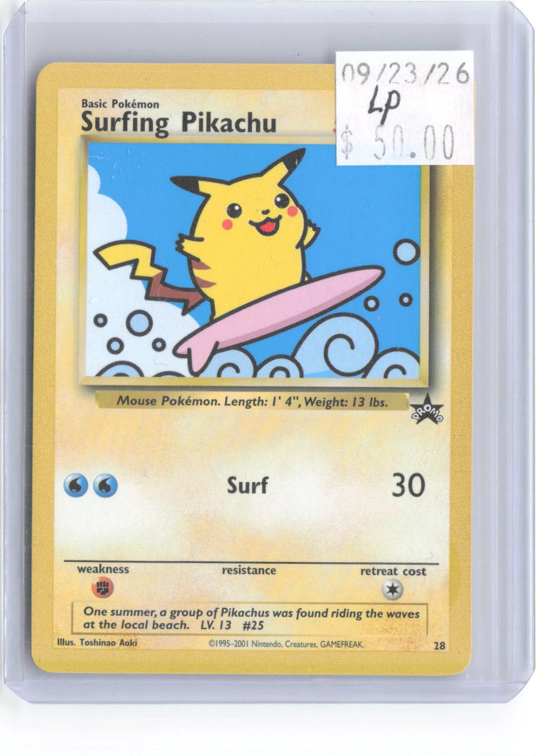 Surfing Pikachu 28 Promo Wizards Black Star Promos Pokemon Lightly Played