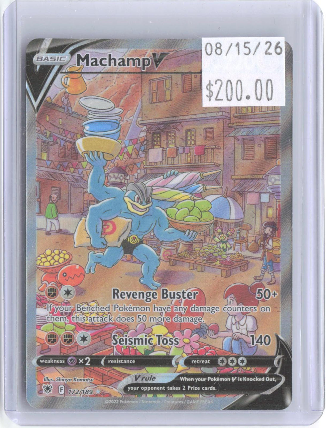 Machamp V 172/189 Ultra Rare Astral Radiance Pokemon Holo Near Mint
