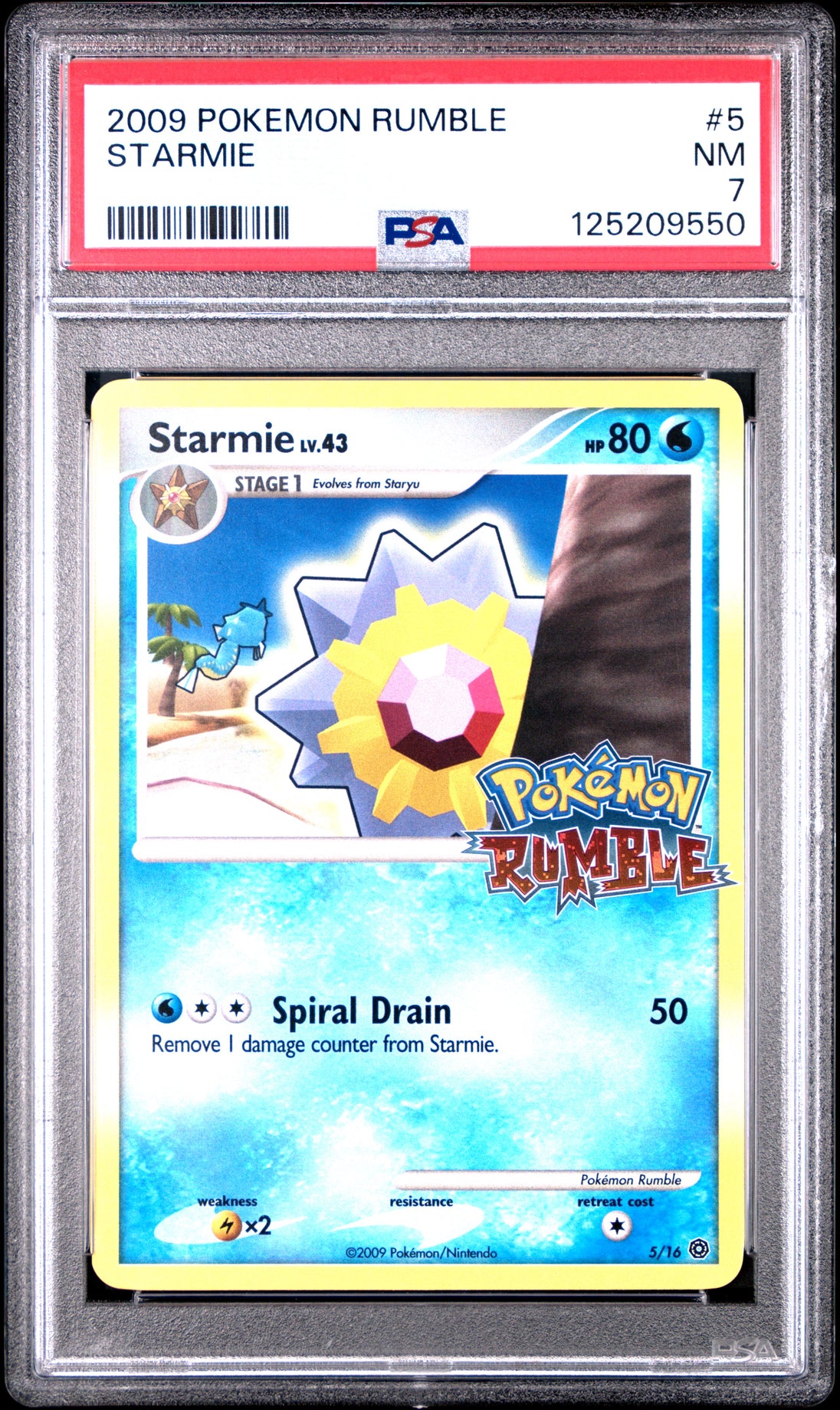 Starmie 5 Rumble Pokemon PSA 7