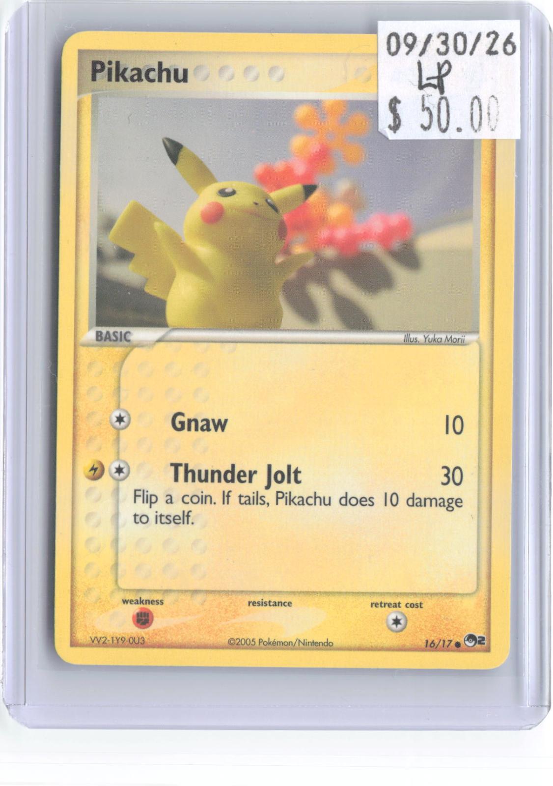 Pikachu 16/17 Common POP Series 2 Pokemon Lightly Played