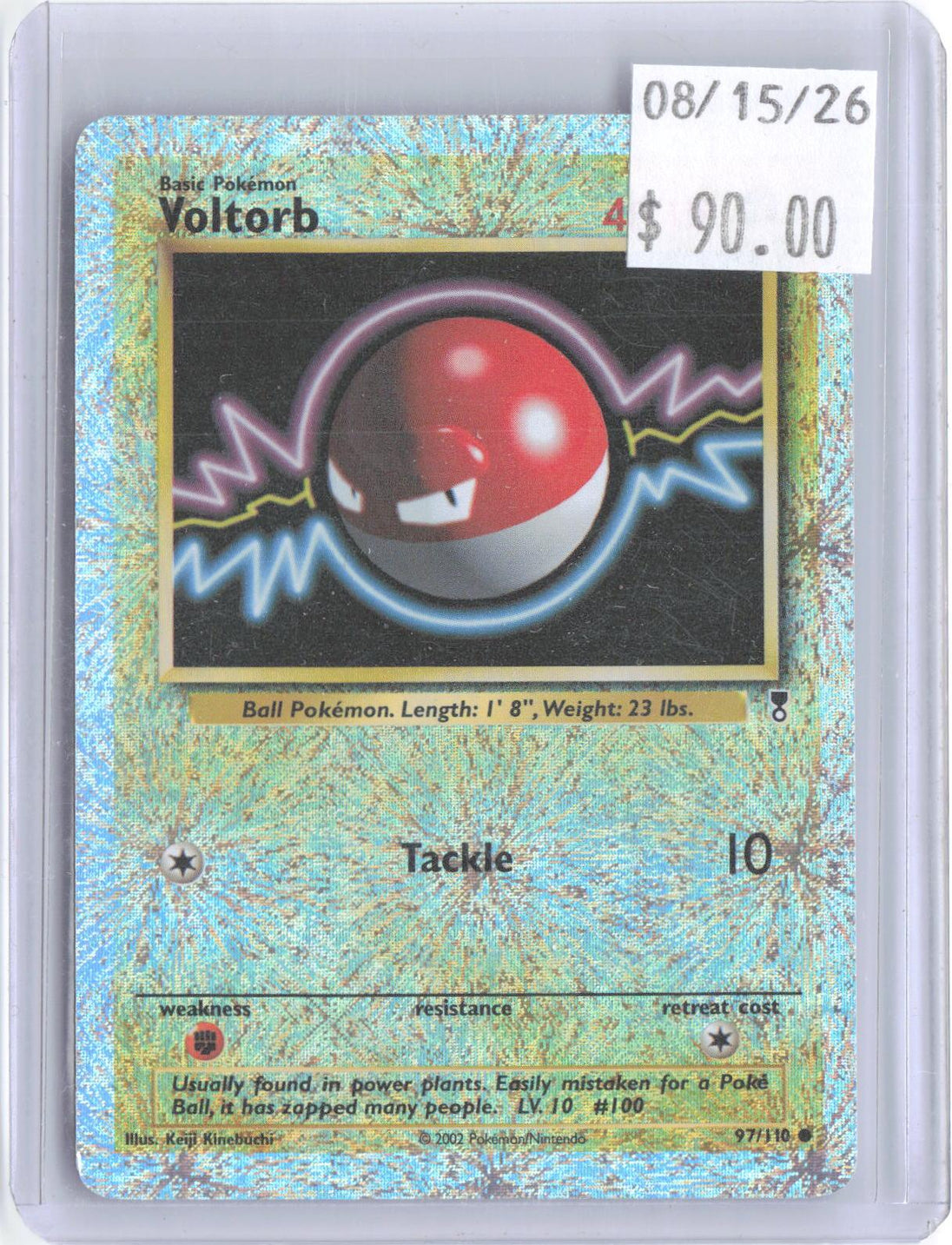 Voltorb 97/110 Common Legendary Collection Pokemon Reverse Holo Near Mint
