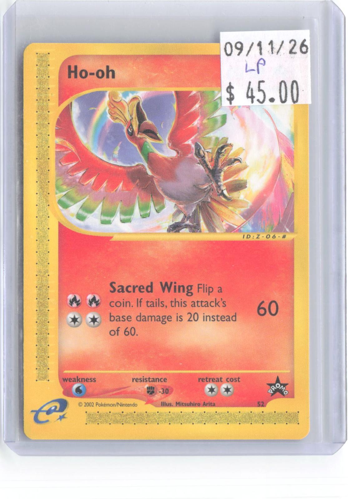 Ho-oh 52 Promo Wizards Black Star Promos Pokemon Lightly Played