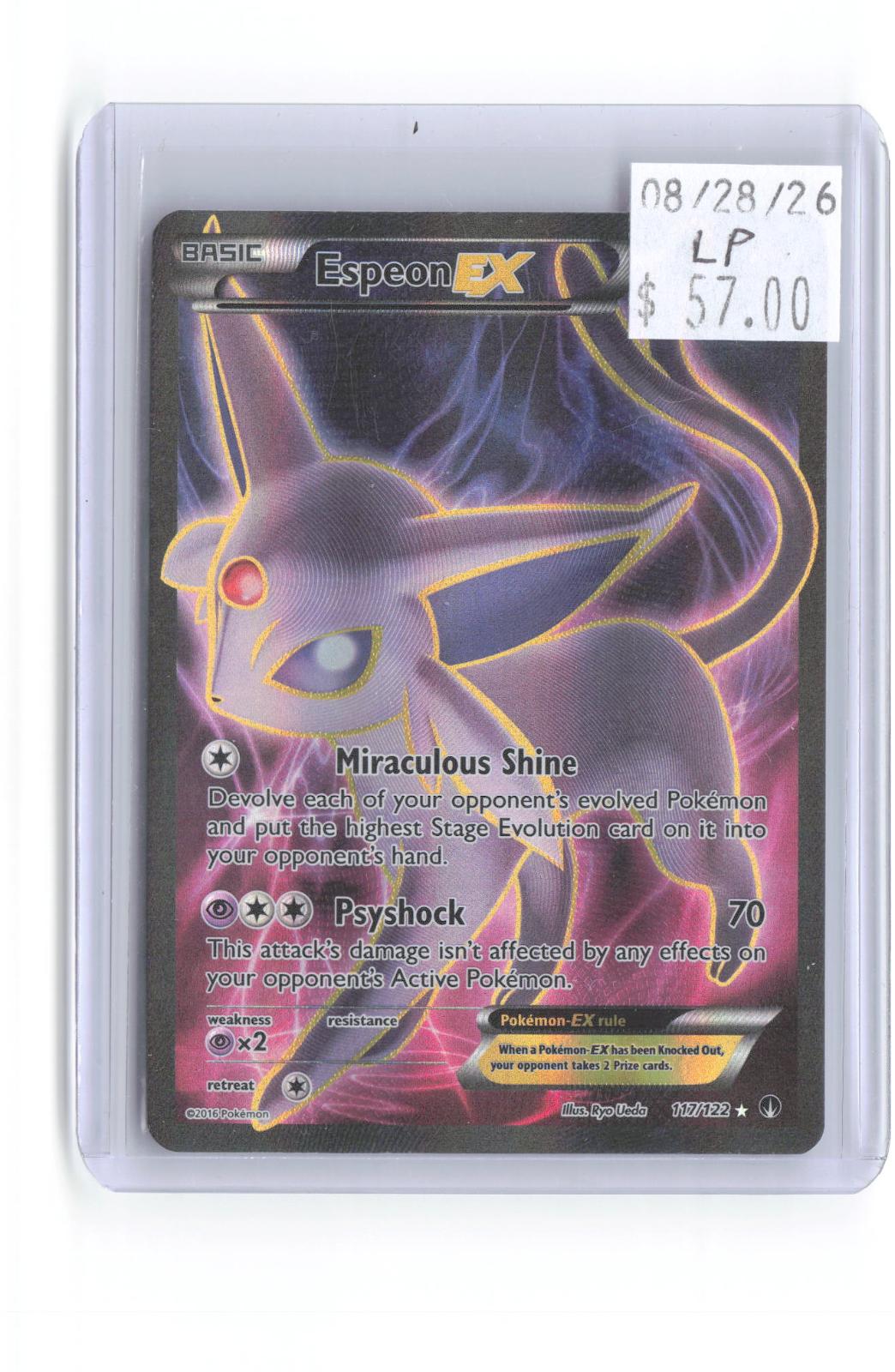 Espeon EX 117/122 Ultra Rare BREAKpoint Pokemon Holo Lightly Played
