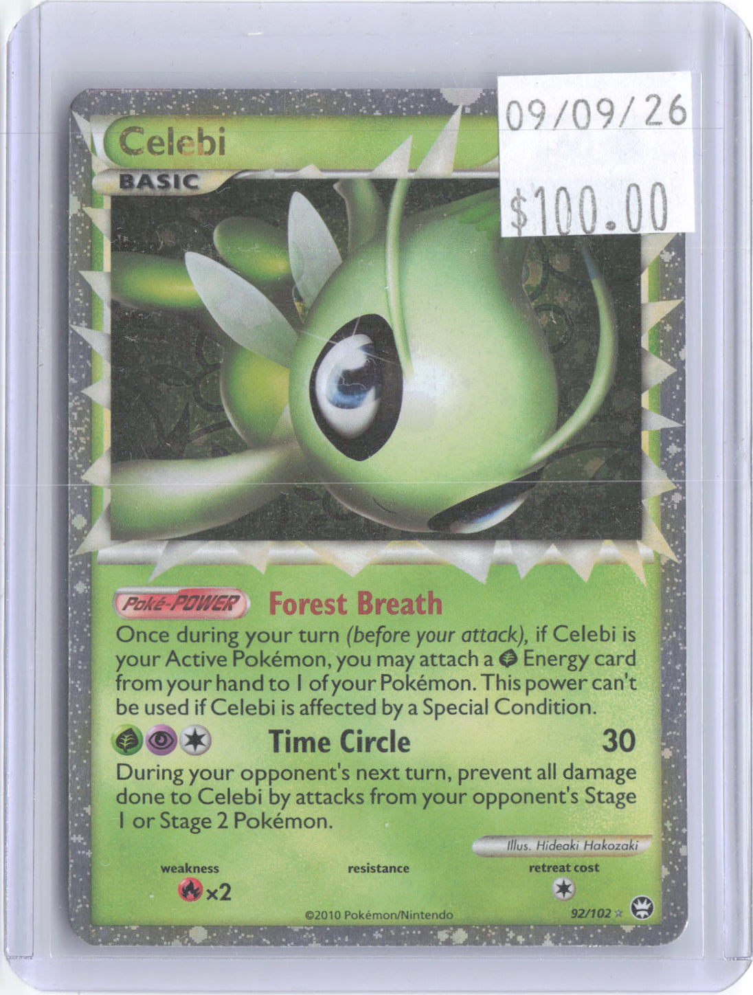 Celebi 92/102 Prime HGSS Triumphant Pokemon Holo Near Mint