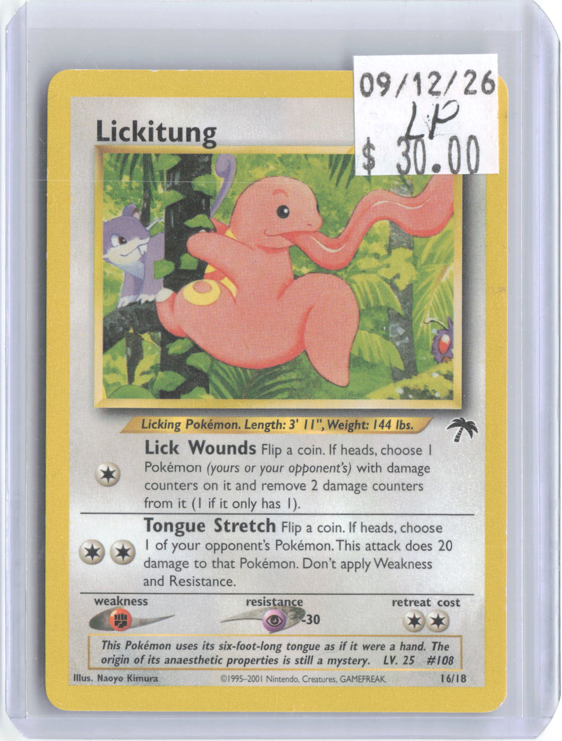 Lickitung 16/18 Southern Islands Pokemon Lightly Played