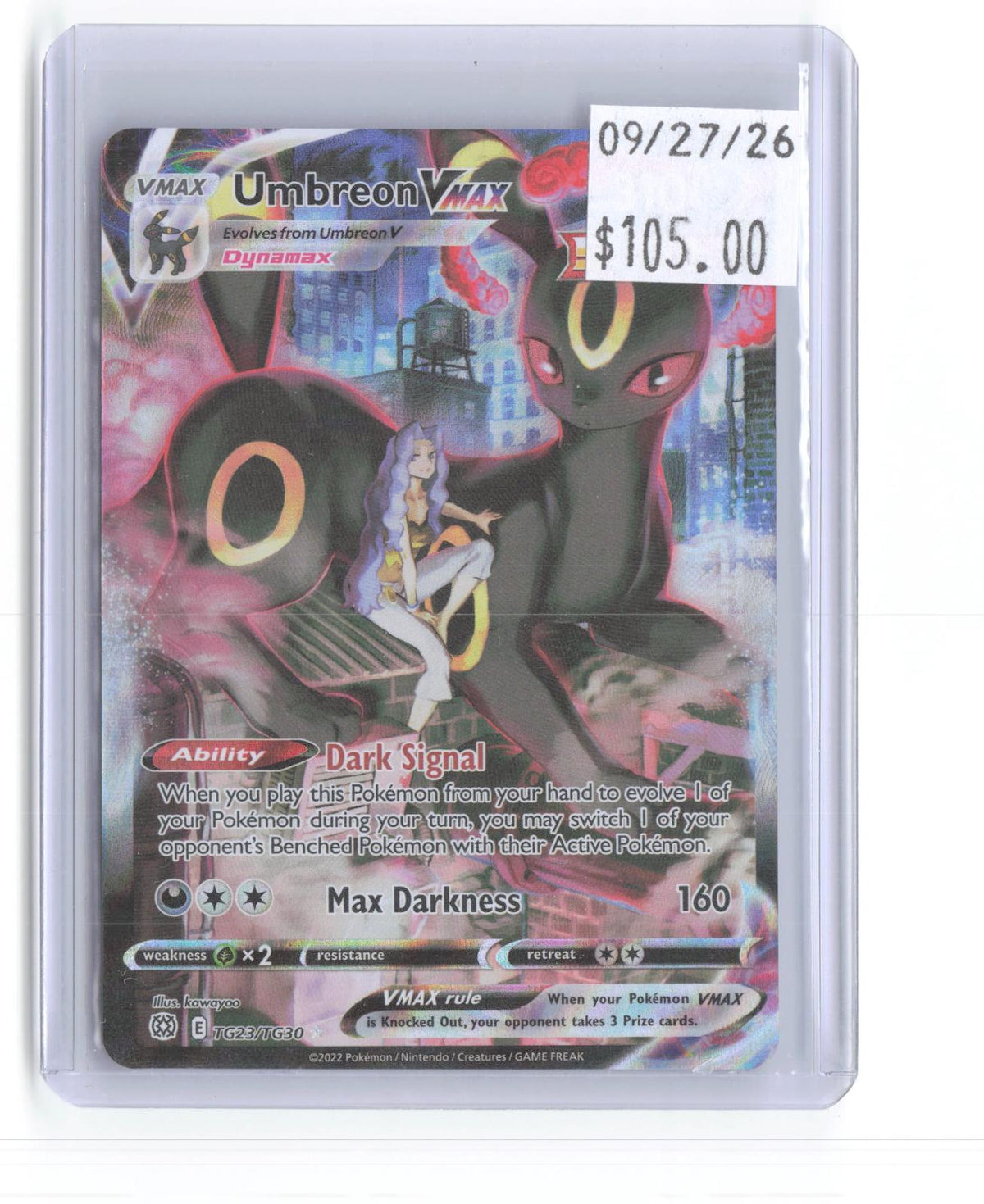Umbreon VMAX TG23/TG30 Holo Brilliant Stars Trainer Gallery Pokemon NM