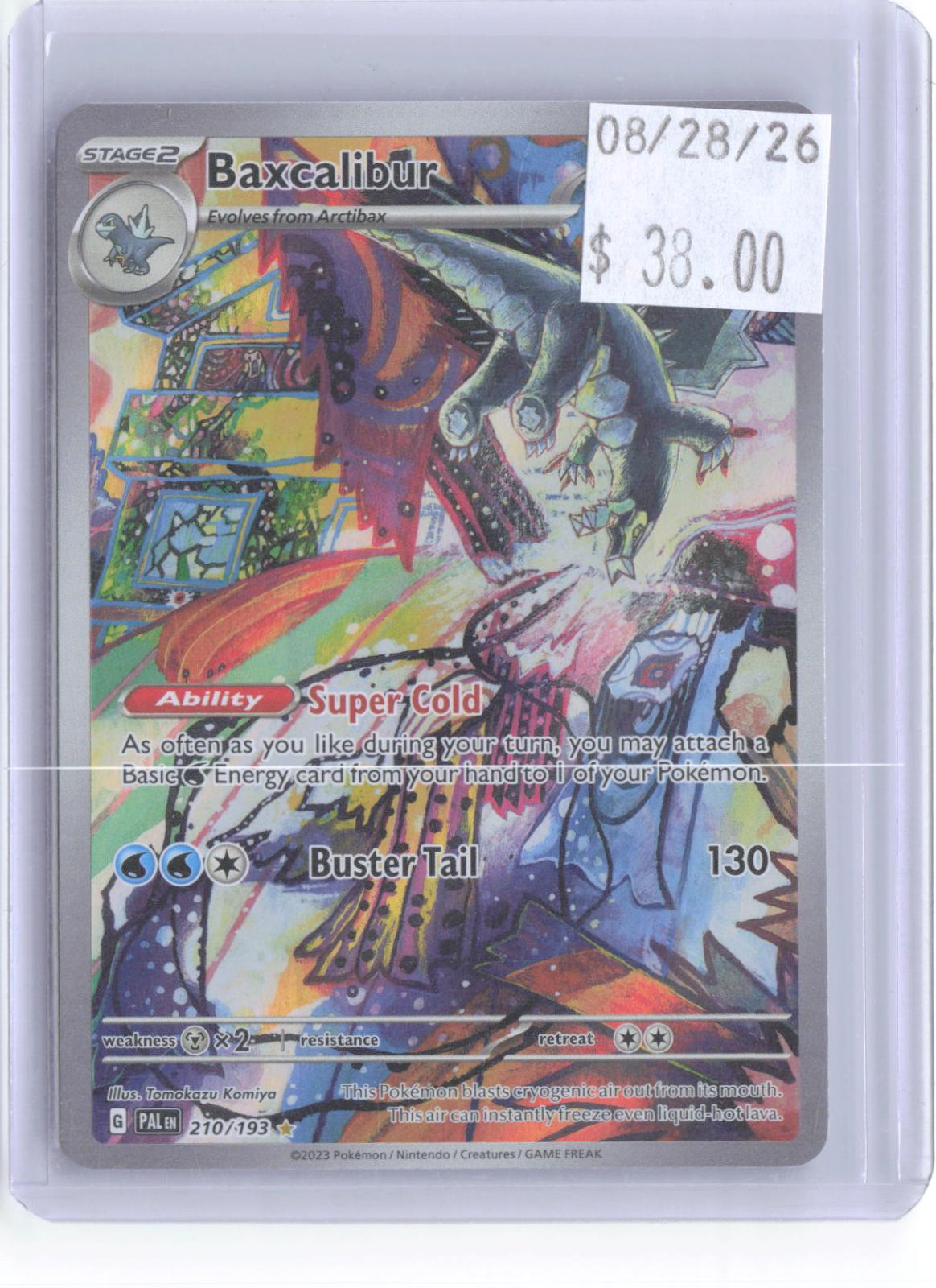 Baxcalibur 210/193 Illustration Rare Paldea Evolved Pokemon Holo Near Mint