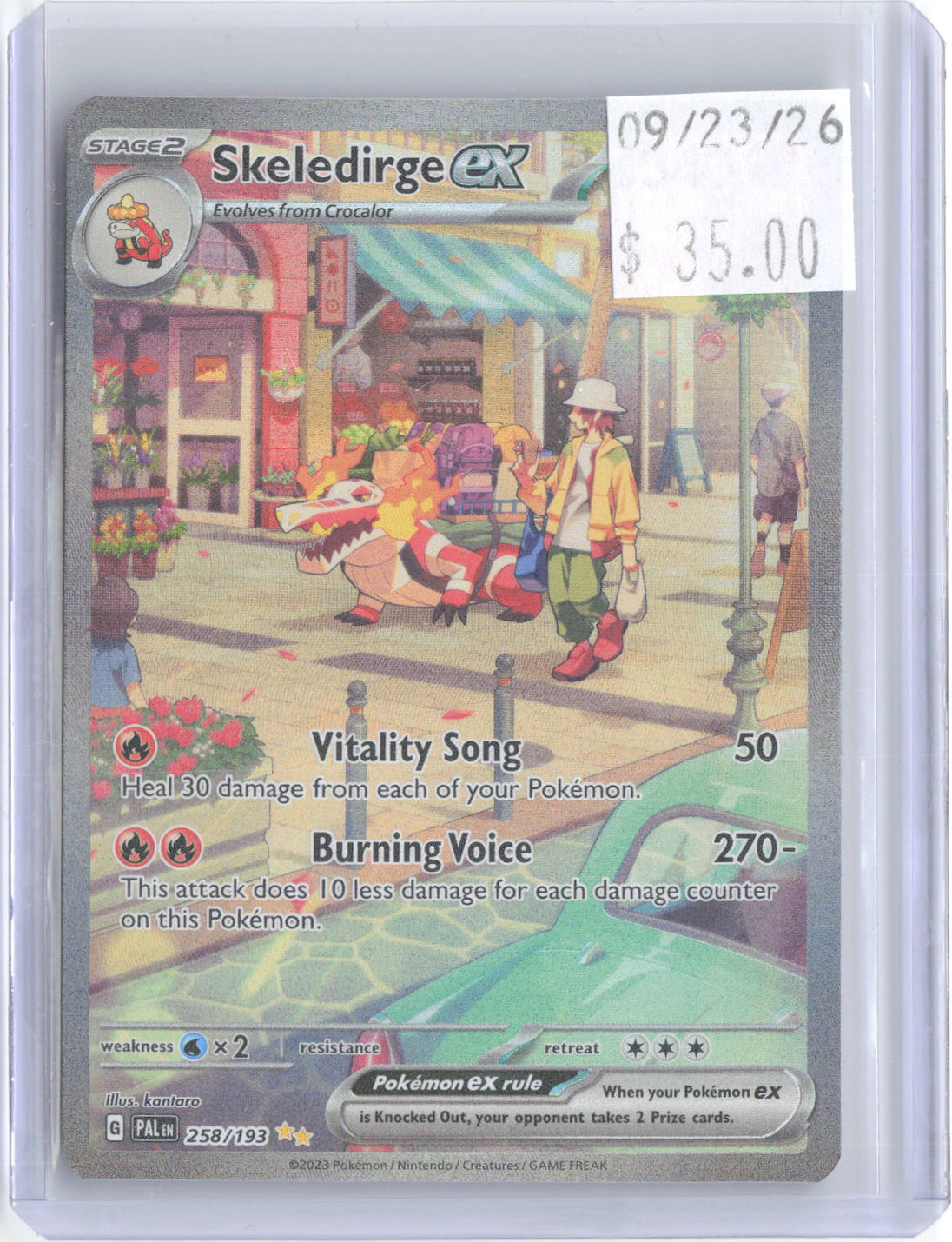Skeledirge ex 258/193 Special Illustration Rare Paldea Evolved Pokemon Holo NM
