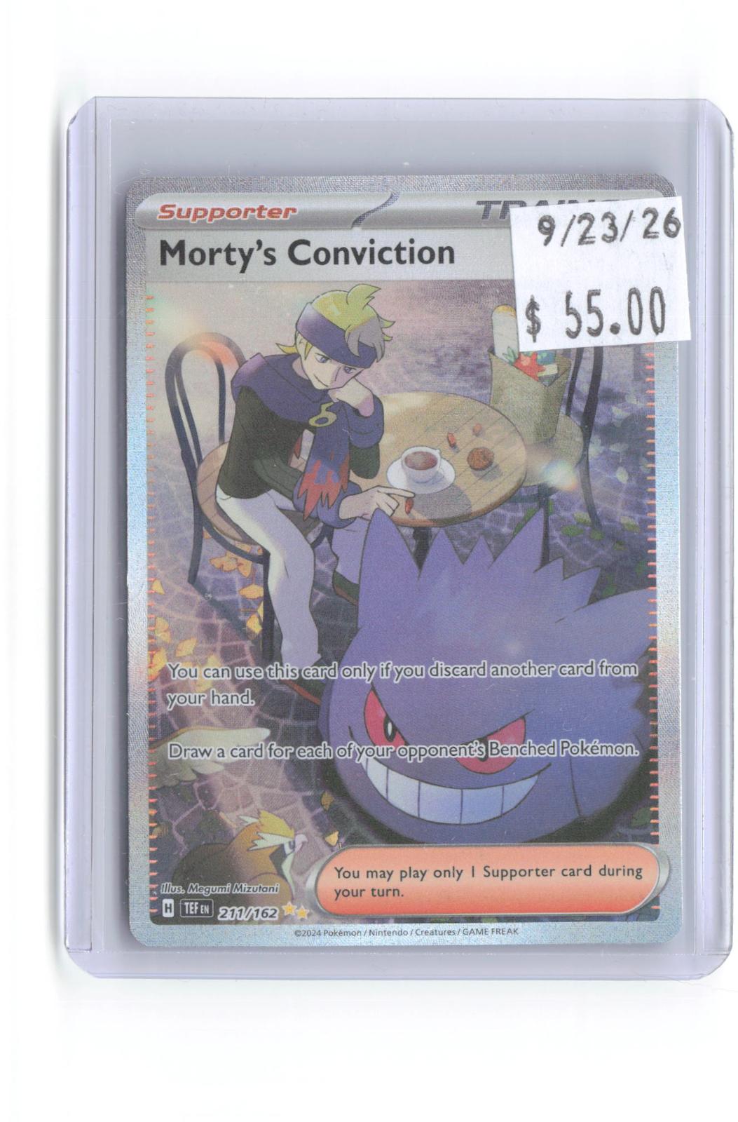Morty's Conviction 211/162 Temporal Forces Pokemon Holo NM