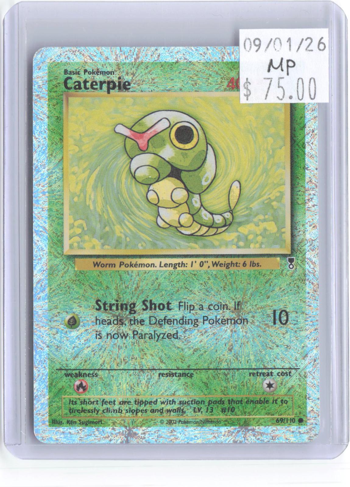 Caterpie 69/110 Common Legendary Collection Pokemon Reverse Holo MP