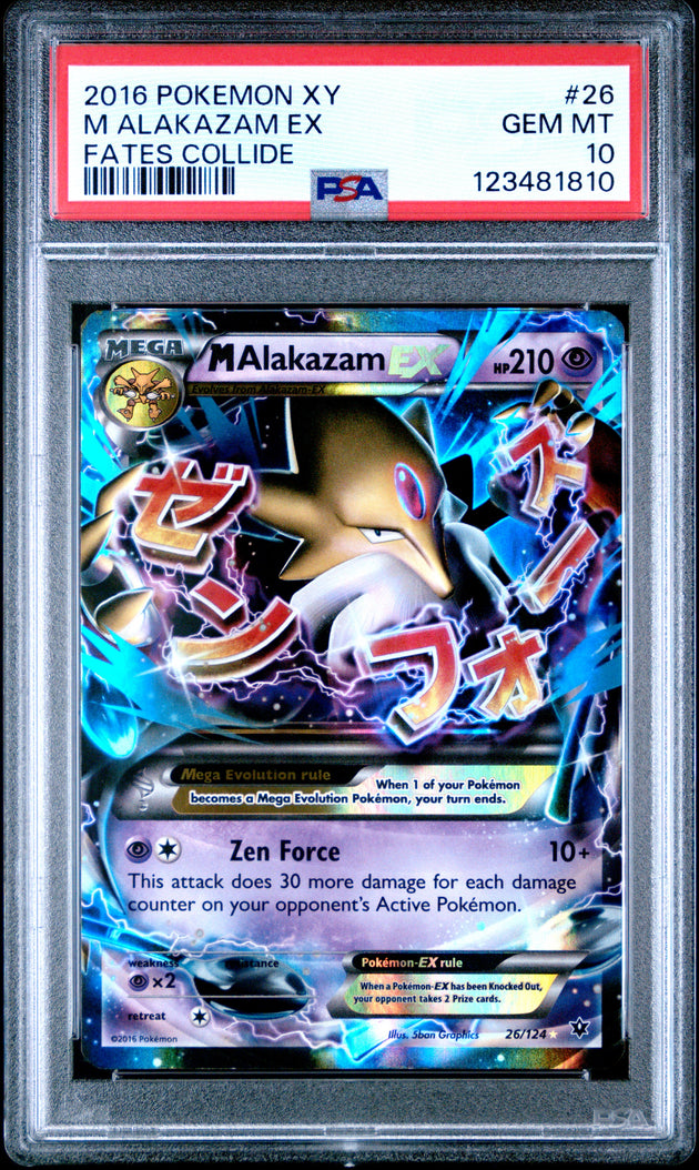 M Alakazam EX 26/124 Fates Collide Pokemon PSA 10