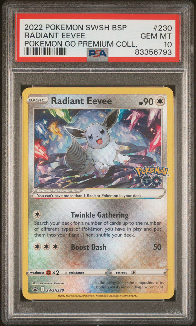 Radiant Eevee 230/078 Pokemon Go Premium Collection Pokemon PSA 10