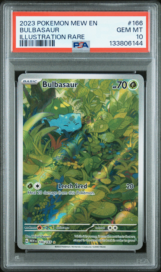 Bulbasaur 166/165 Illustration Rare 151 Pokemon PSA 10