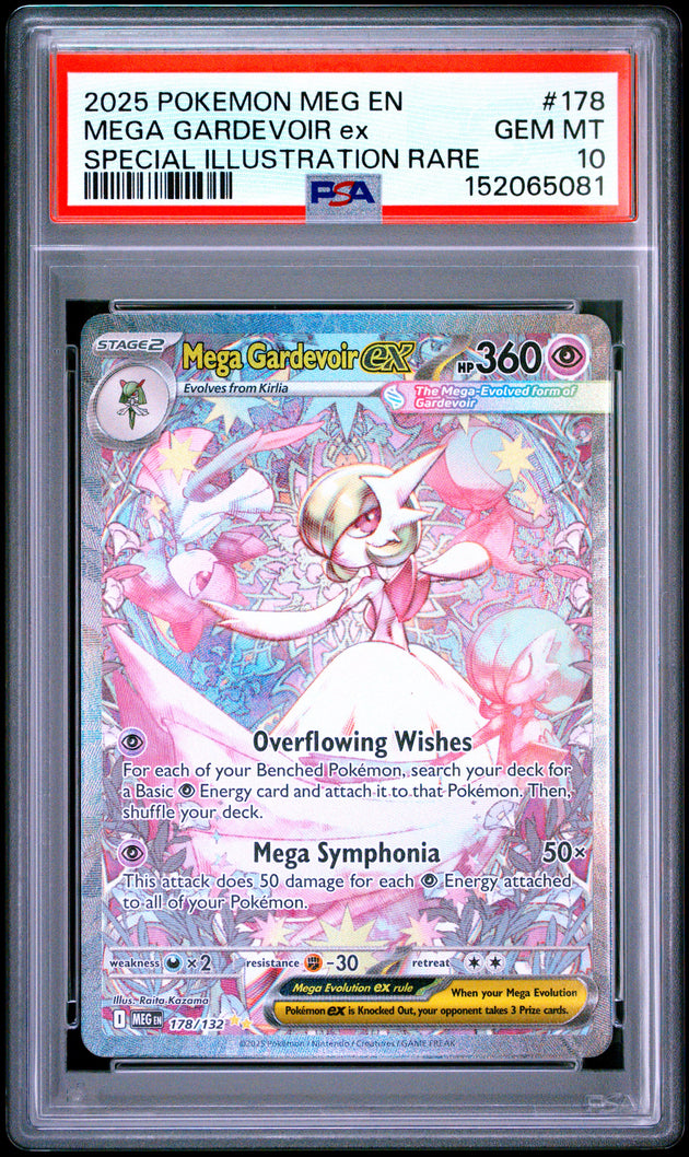 Mega Gardevoir EX 178/132 Special Illustration Rare Pokemon PSA 10