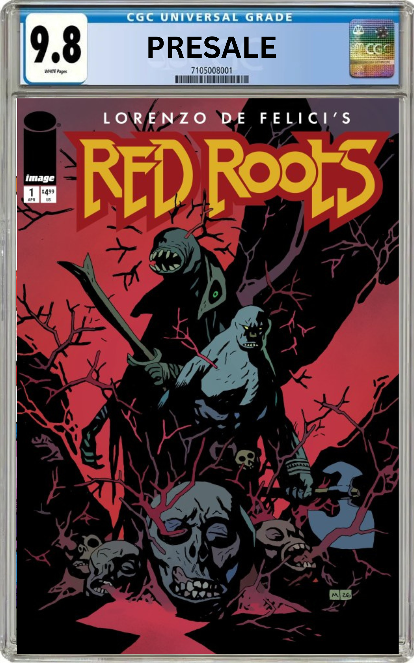 CGC 9.8 Red Roots #1 IMAGE Mike Mignola Cover F (Presale 4/29/26)