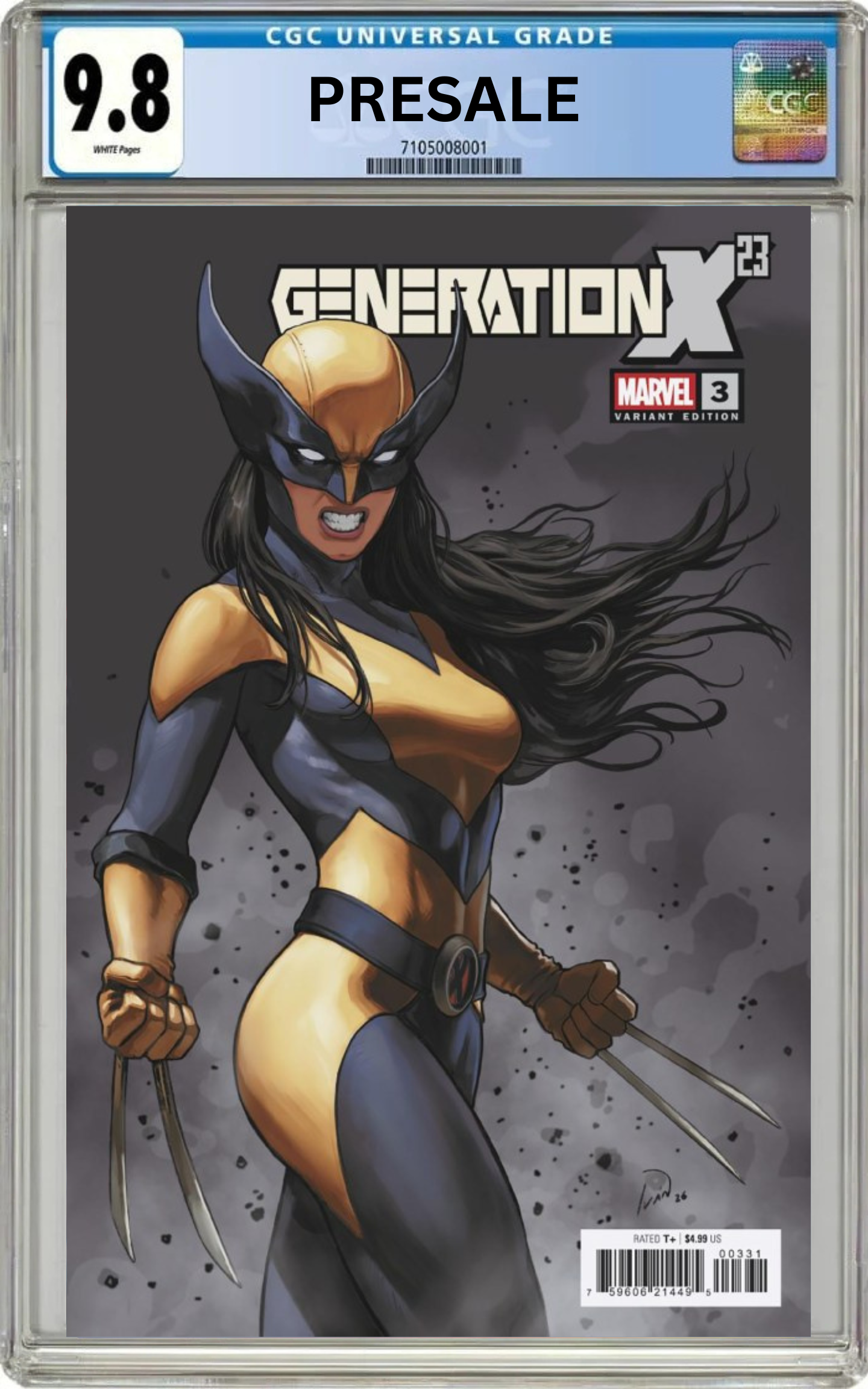CGC 9.8 Generation X-23 #3 Ivan Talavera Variant (Presale 4/29/26)