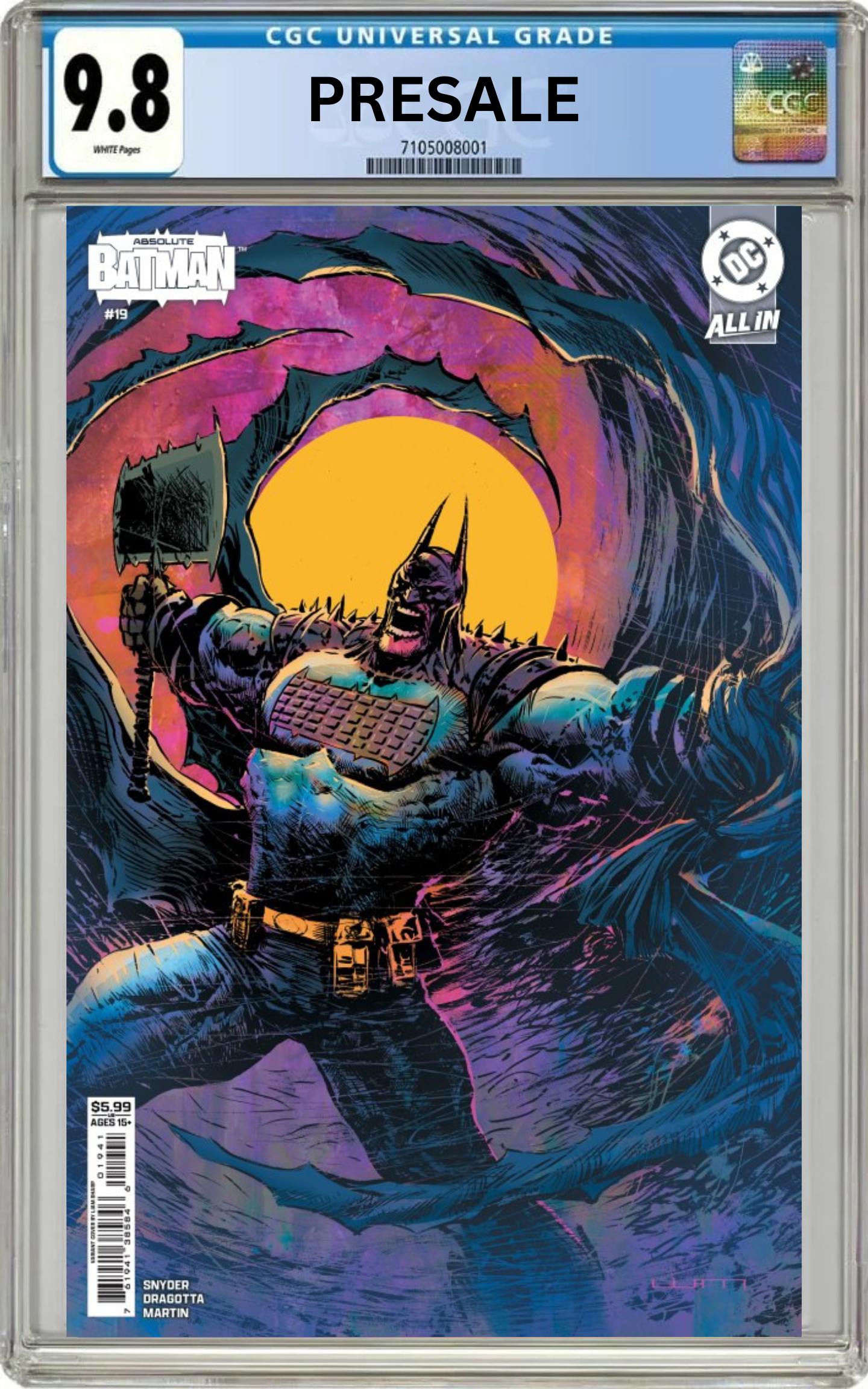 CGC 9.8 Absolute Batman #19 CVR D Liam Sharp (Presale 4/15/26)
