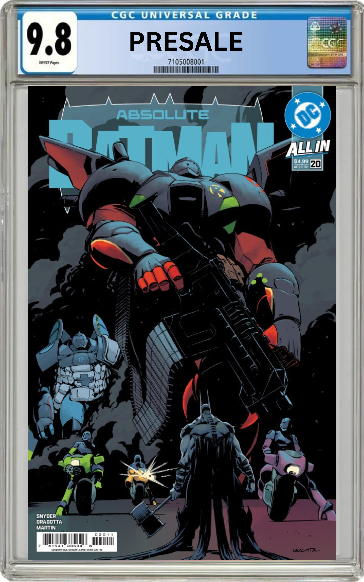 CGC 9.8 Absolute Batman #20 Cover A Nick Dragotta (Presale 5/13/26)