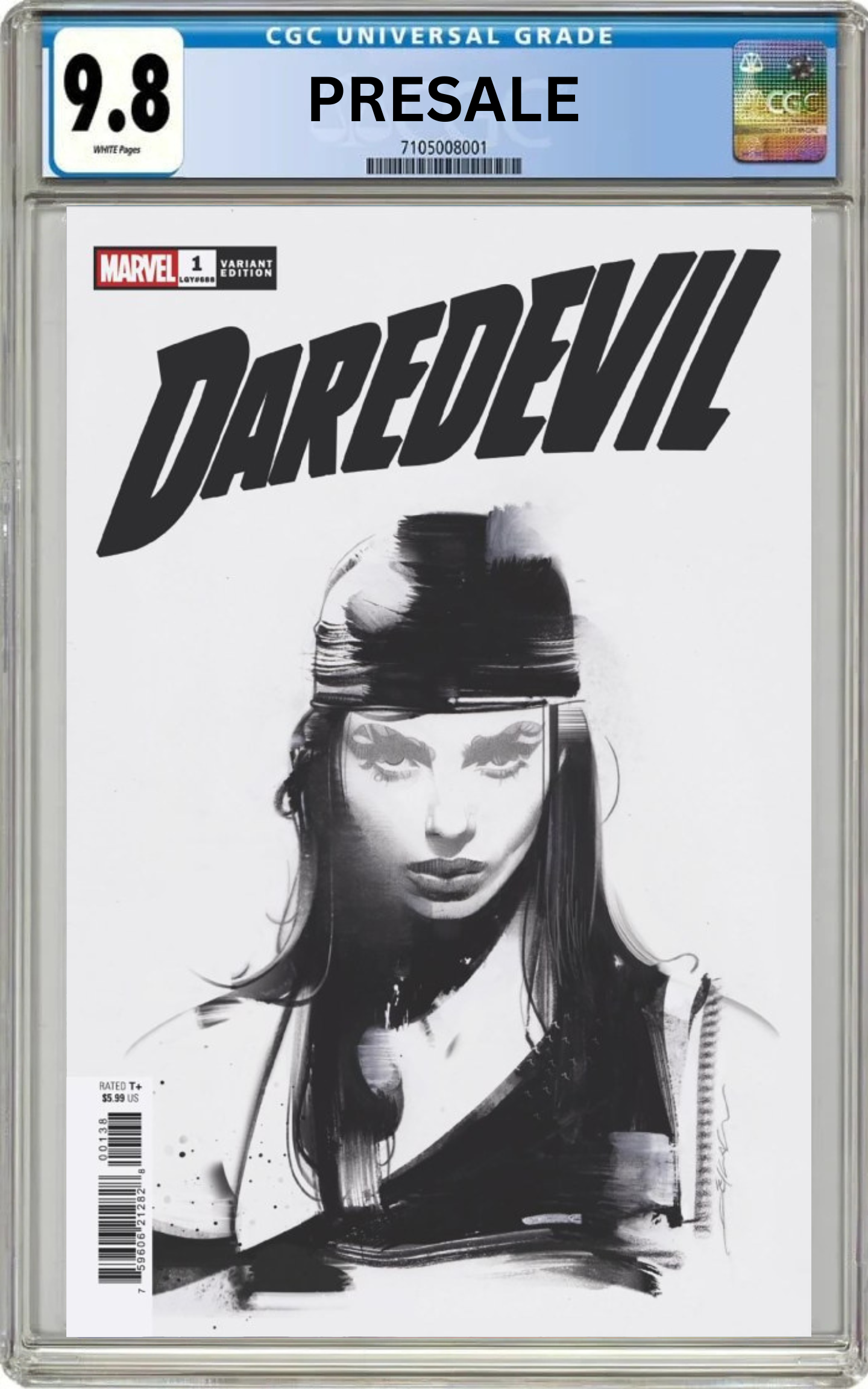 CGC 9.8 Daredevil #1 Jeff Dèkal 1:500 Black & White Variant Cover (Presale 4/1/26)