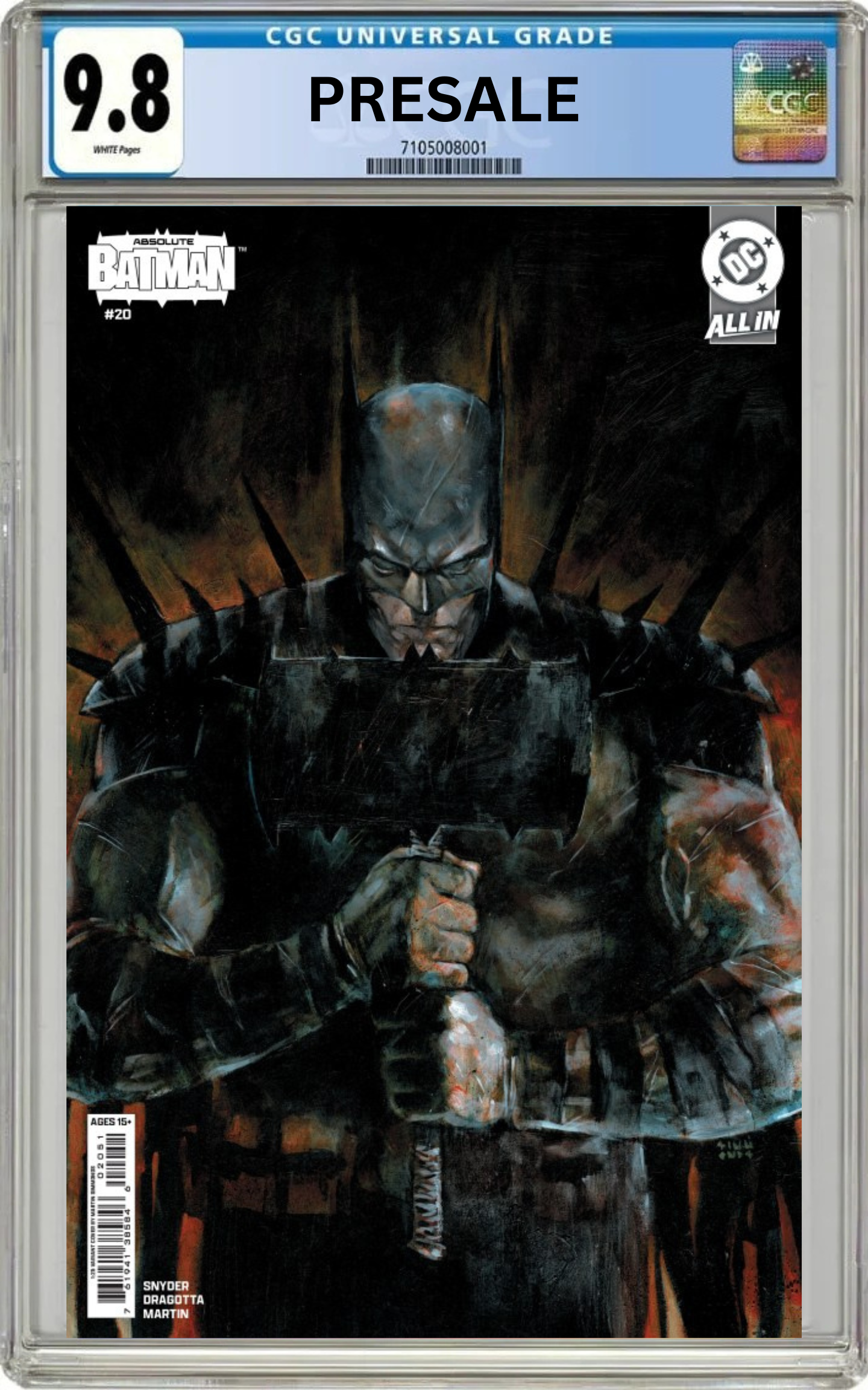 CGC 9.8 Absolute Batman #20 Martin Simmonds Cover E 1:25 (Presale 5/13/26)