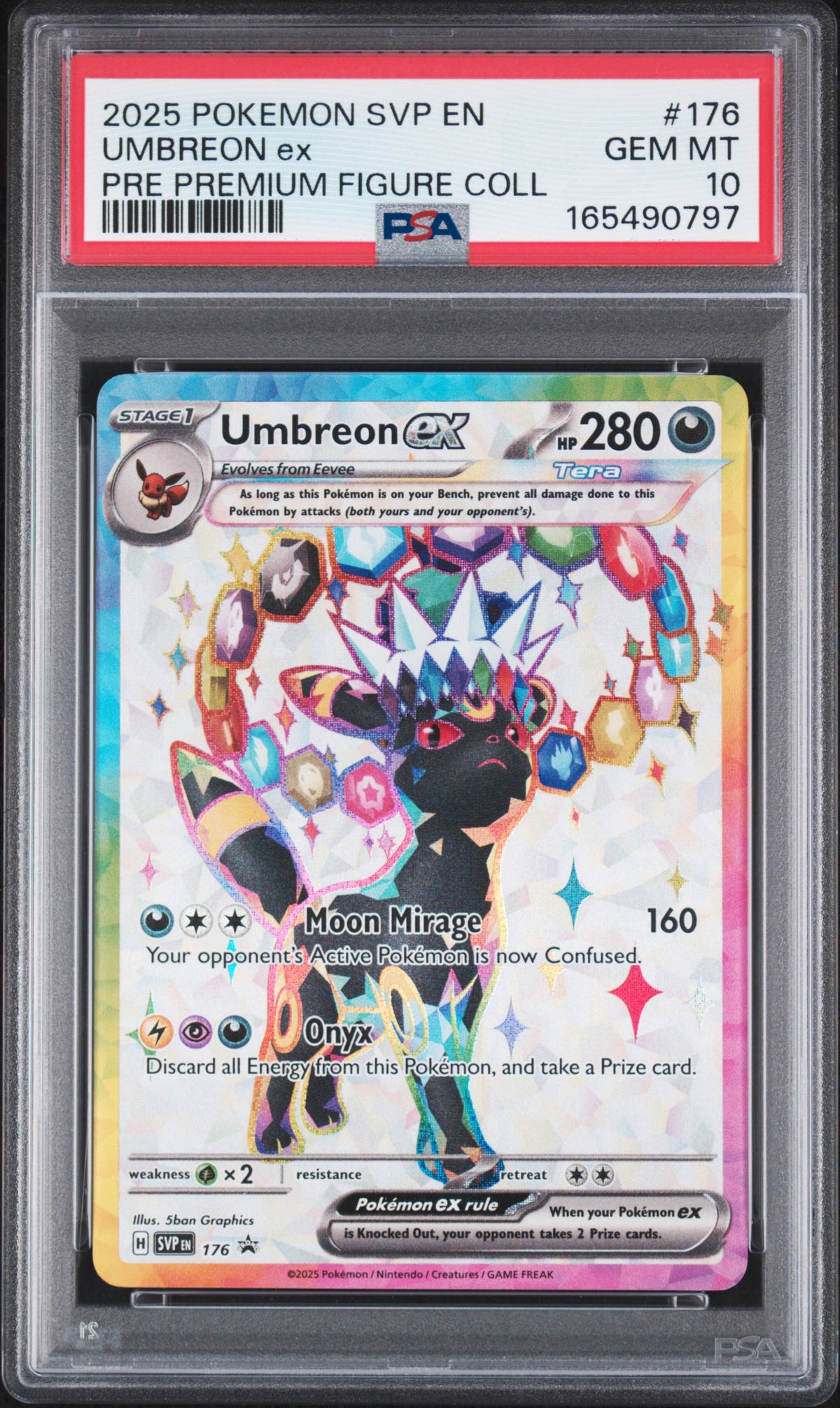Umbreon EX 176/131 Prismatic Evolutions Premium Figure Collection Pokemon PSA 10