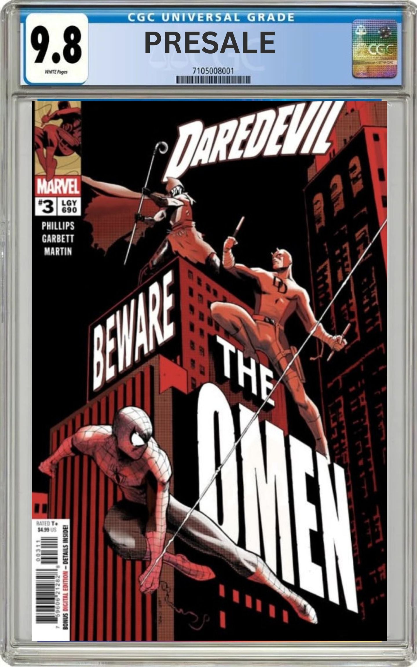 CGC 9.8 Daredevil #3 Cover A Lee Garbett  (Pre-Sale 6/10/26)