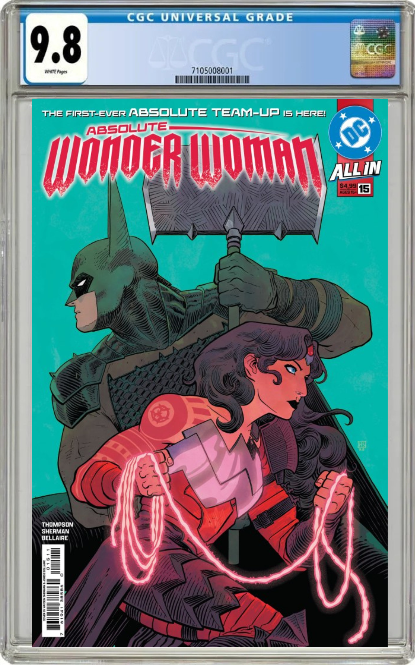CGC 9.8 Absolute Wonder Woman #15 Hayden Sherman Cover A