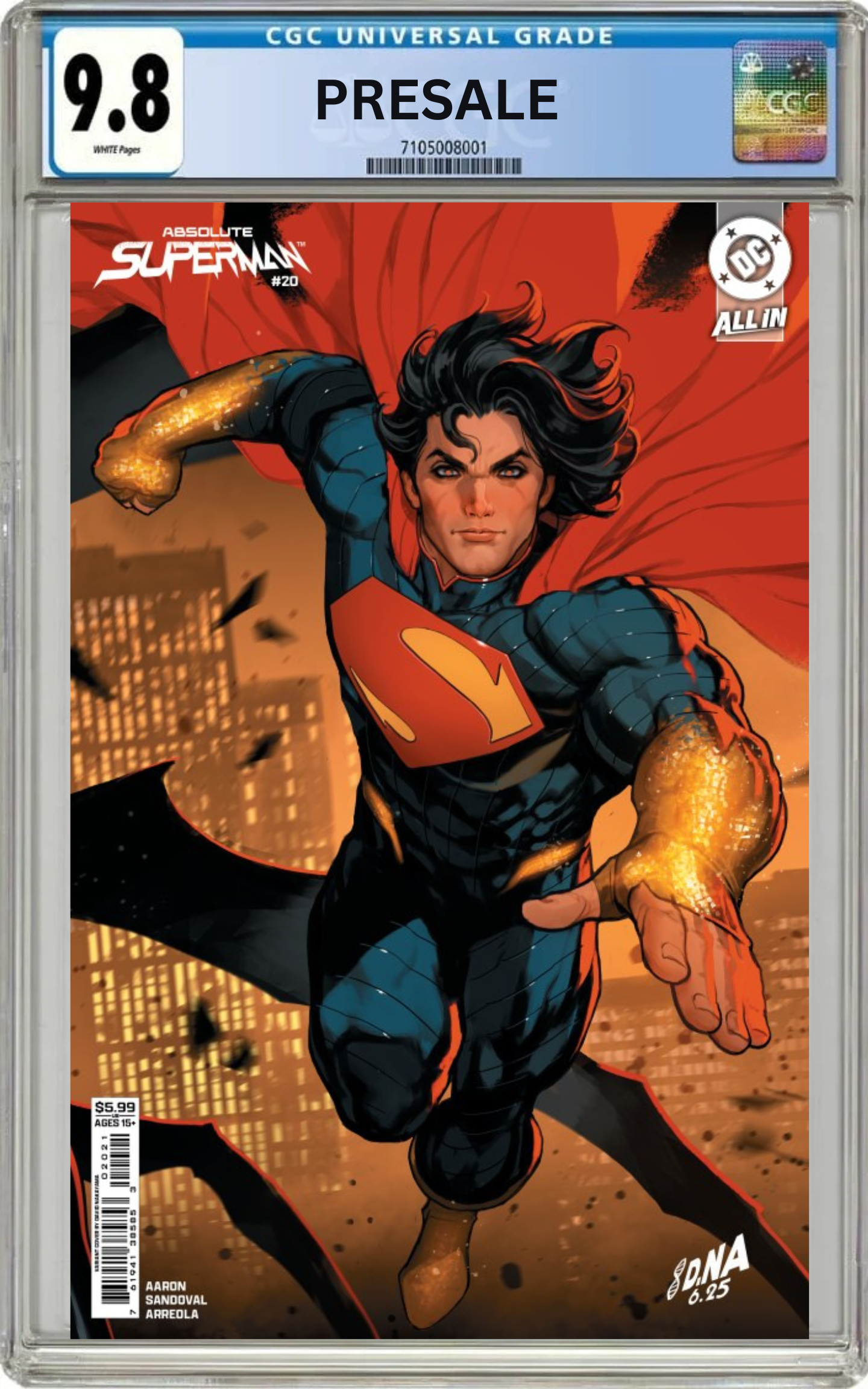 CGC 9.8 Absolute Superman #20 Cover B David Nakayamaa Connecting Cover (Presale 6/17/26)