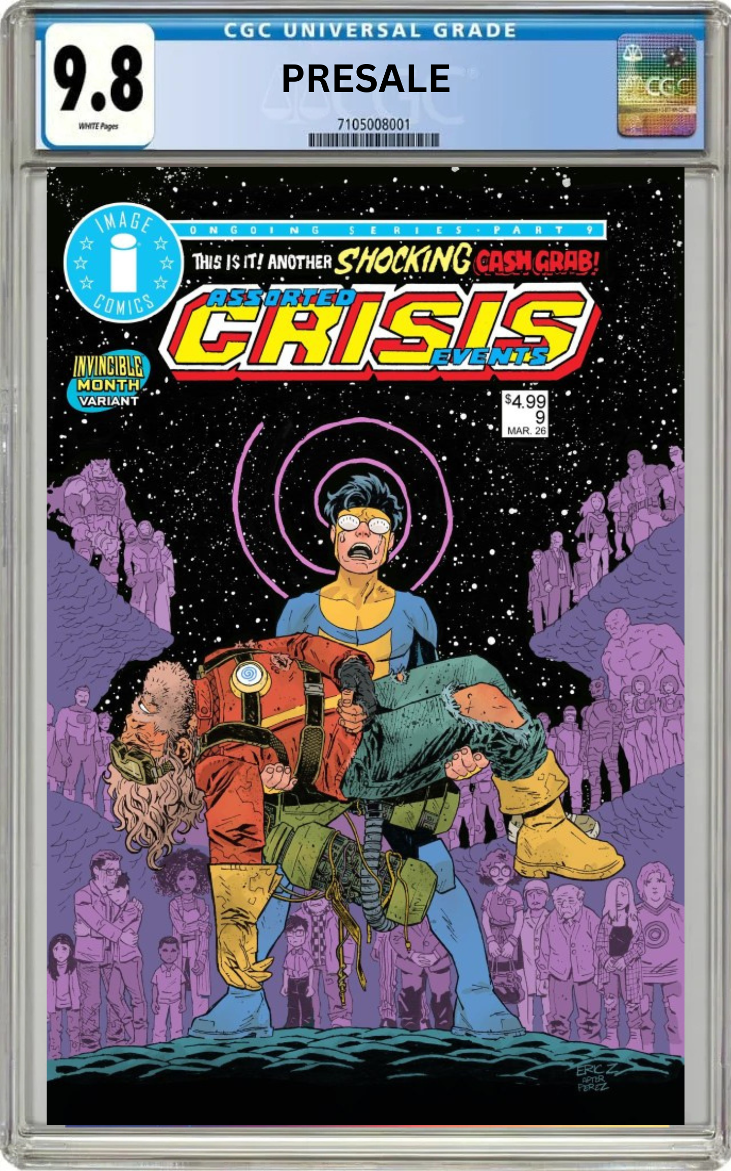 CGC 9.8 Assorted Crisis Events #9 Cover C Eric Zawadzki Invincible Team-Up Variant (PreSale 7/1/26)