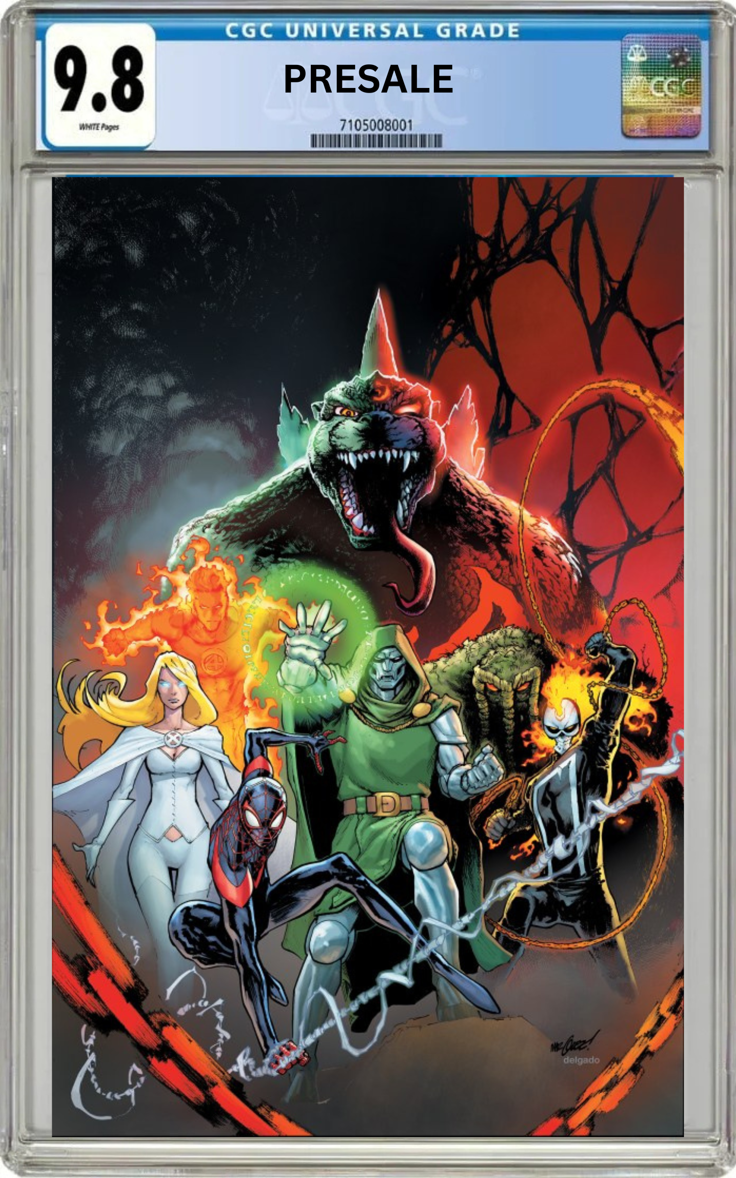 CGC 9.8 Godzilla Conquers the Multiverse #1 David Marquez 1:100 Virgin Variant (PreSale 7/22/26)