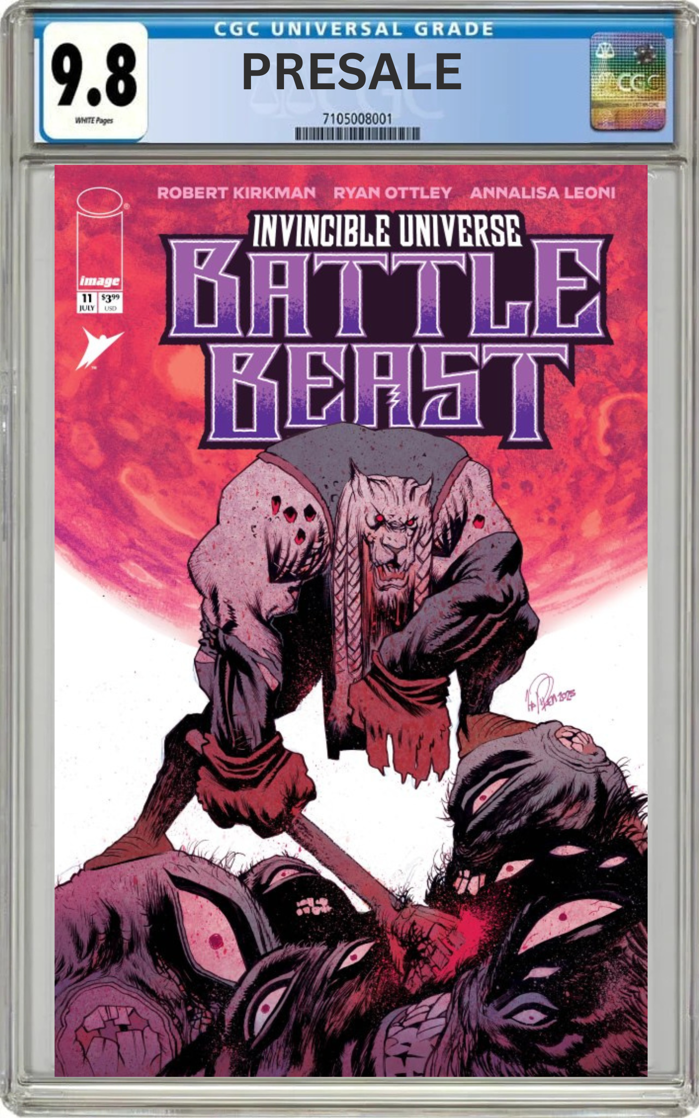 CGC 9.8 Battle Beast #11 Cover D 1:25 James Harren Variant (Presale 7/15/26)