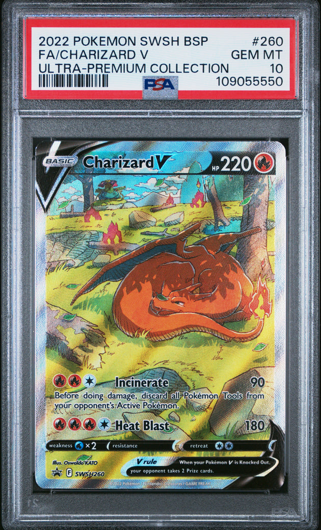 Charizard V 260 Ultra Premium Swsh Black Star Promo Pokemon PSA 10