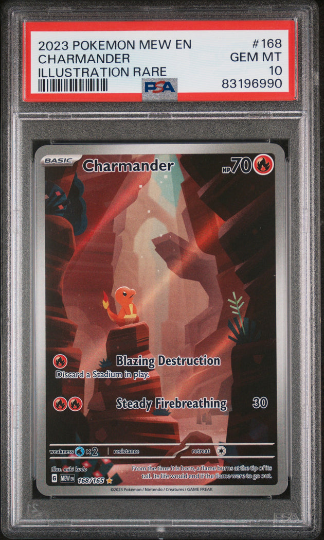 Charmander 168/165 Illustration Rare 151 Pokemon PSA 10