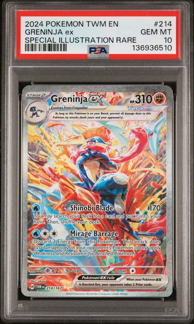Greninja EX 214/167 Special Illustration Rare Pokemon PSA 10