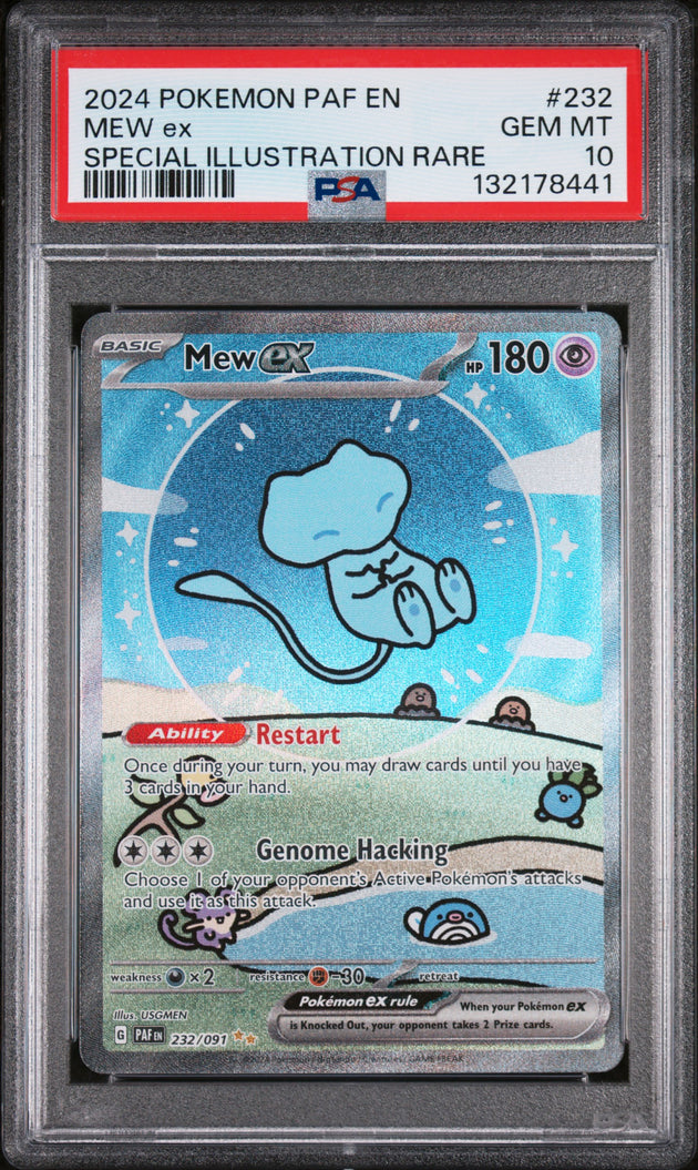 Mew EX 232/091 Special Illustration Rare Paldean Fates Pokemon PSA 10
