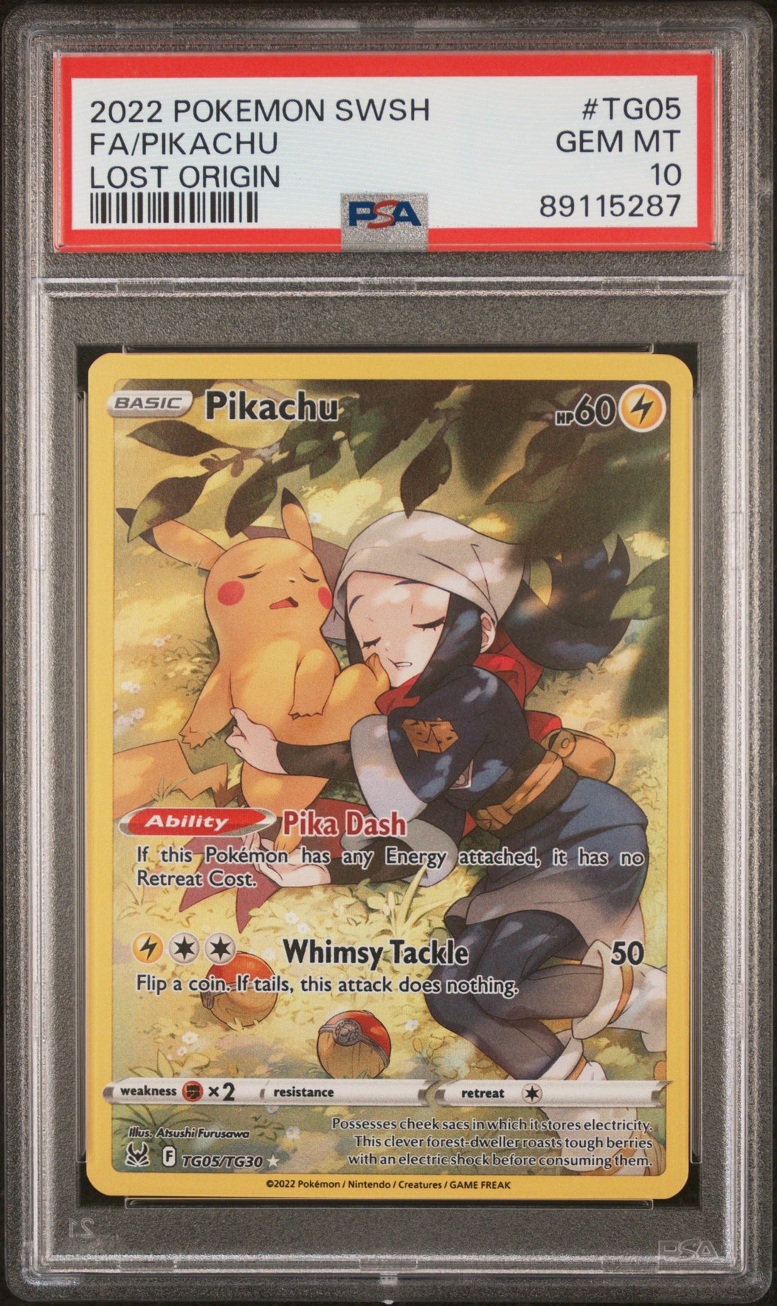Pikachu TG05/TG30 Lost Origin Pokemon PSA 10