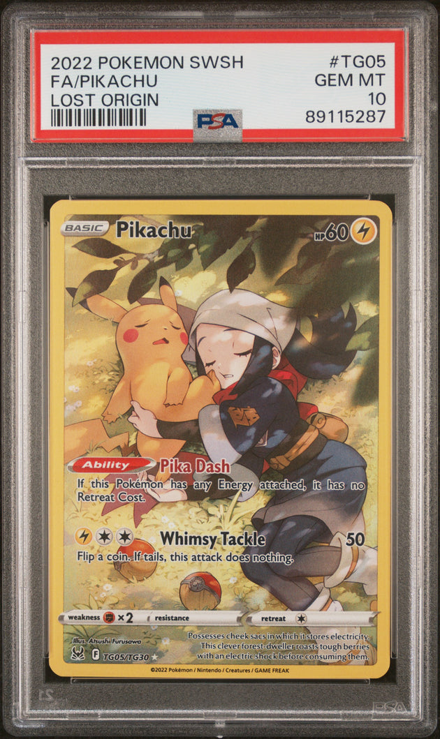 Pikachu TG05/TG30 Lost Origin Pokemon PSA 10