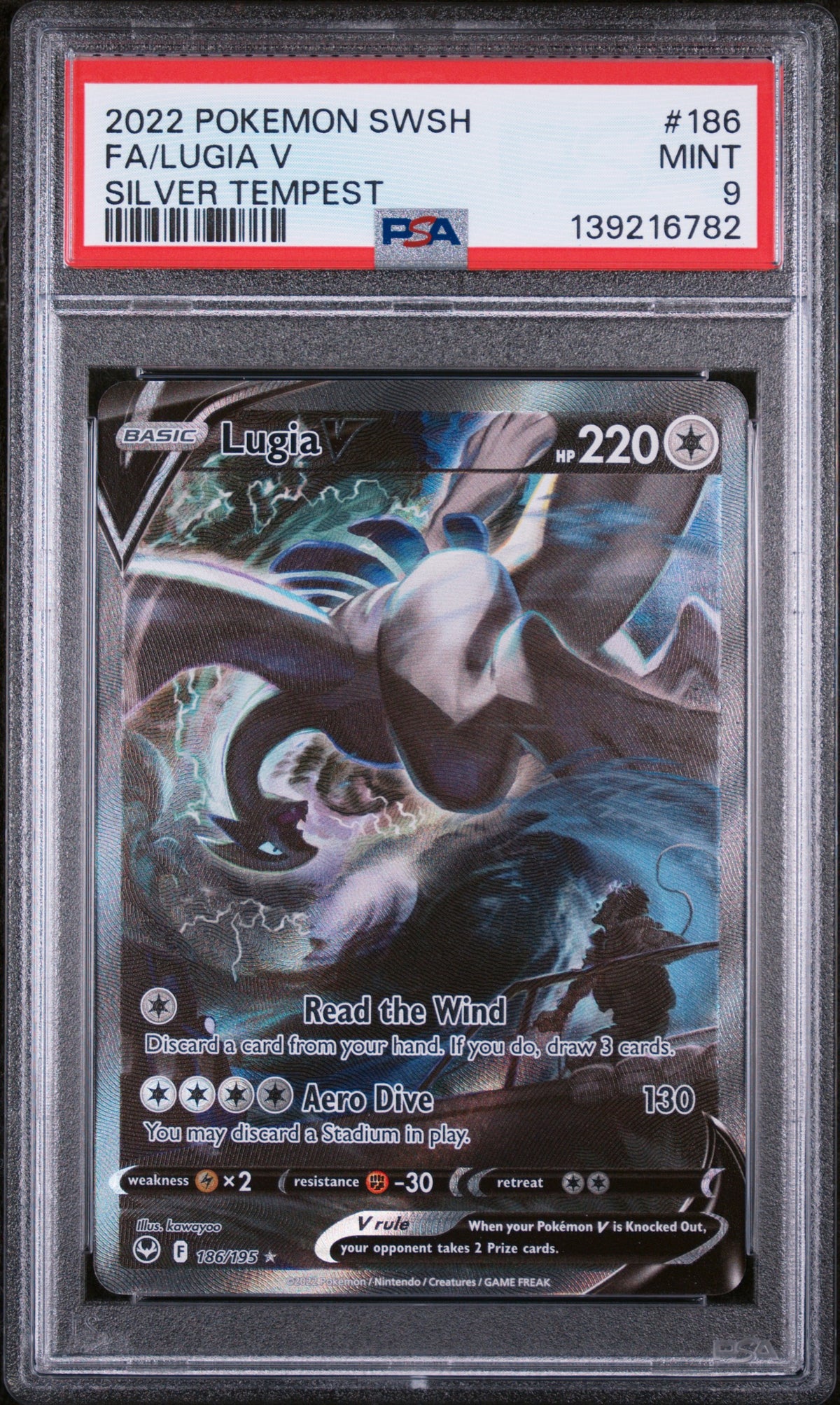 Lugia V 186/195 Silver Tempest Pokemon PSA 9