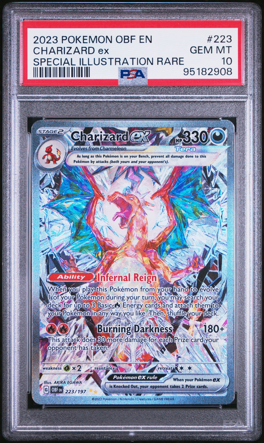 Charizard EX 223/197 Special Illustration Rare Pokemon PSA 10
