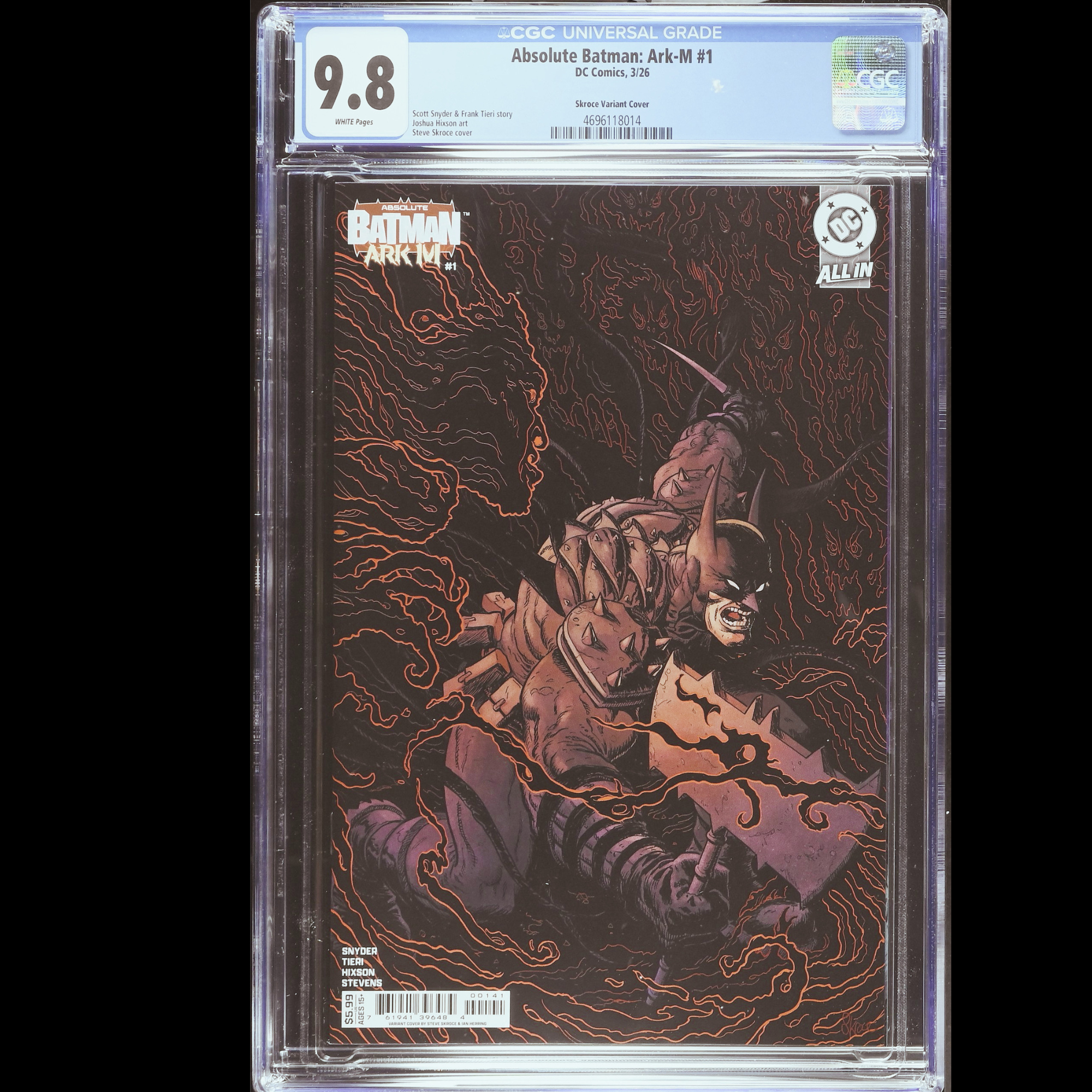 CGC 9.8 Absolute Batman ARK-M Special #1 Steve Skroce Variant (CGC # 4696118014)