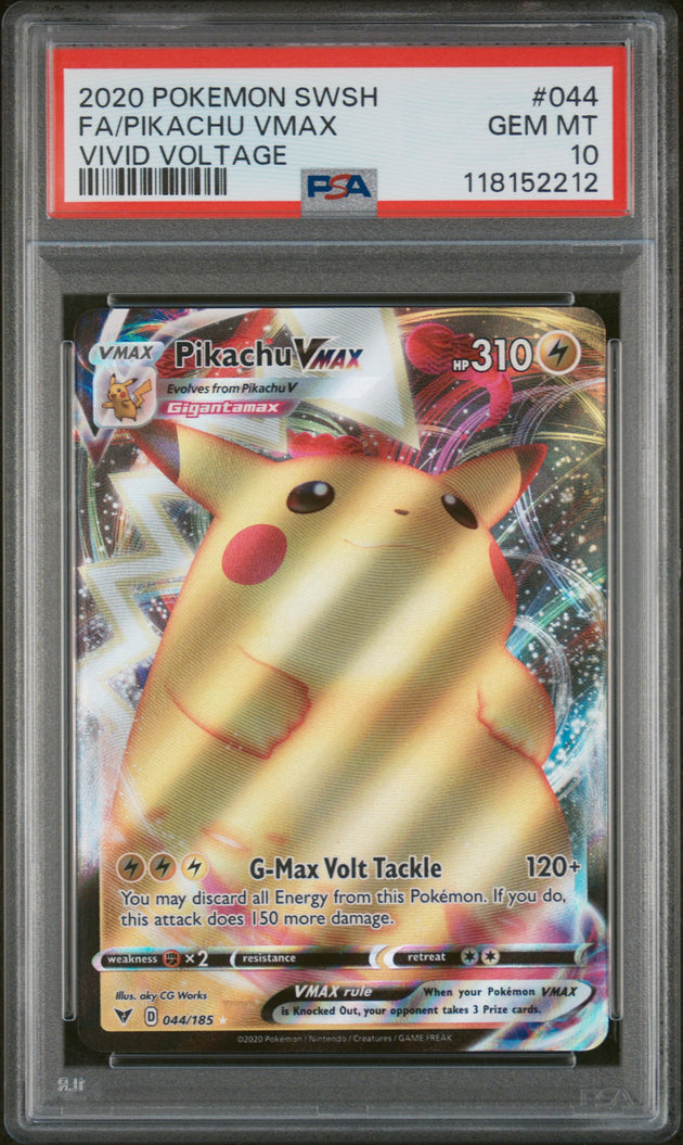 Pikachu Vmax 044/185 Vivid Voltage Pokemon PSA 10