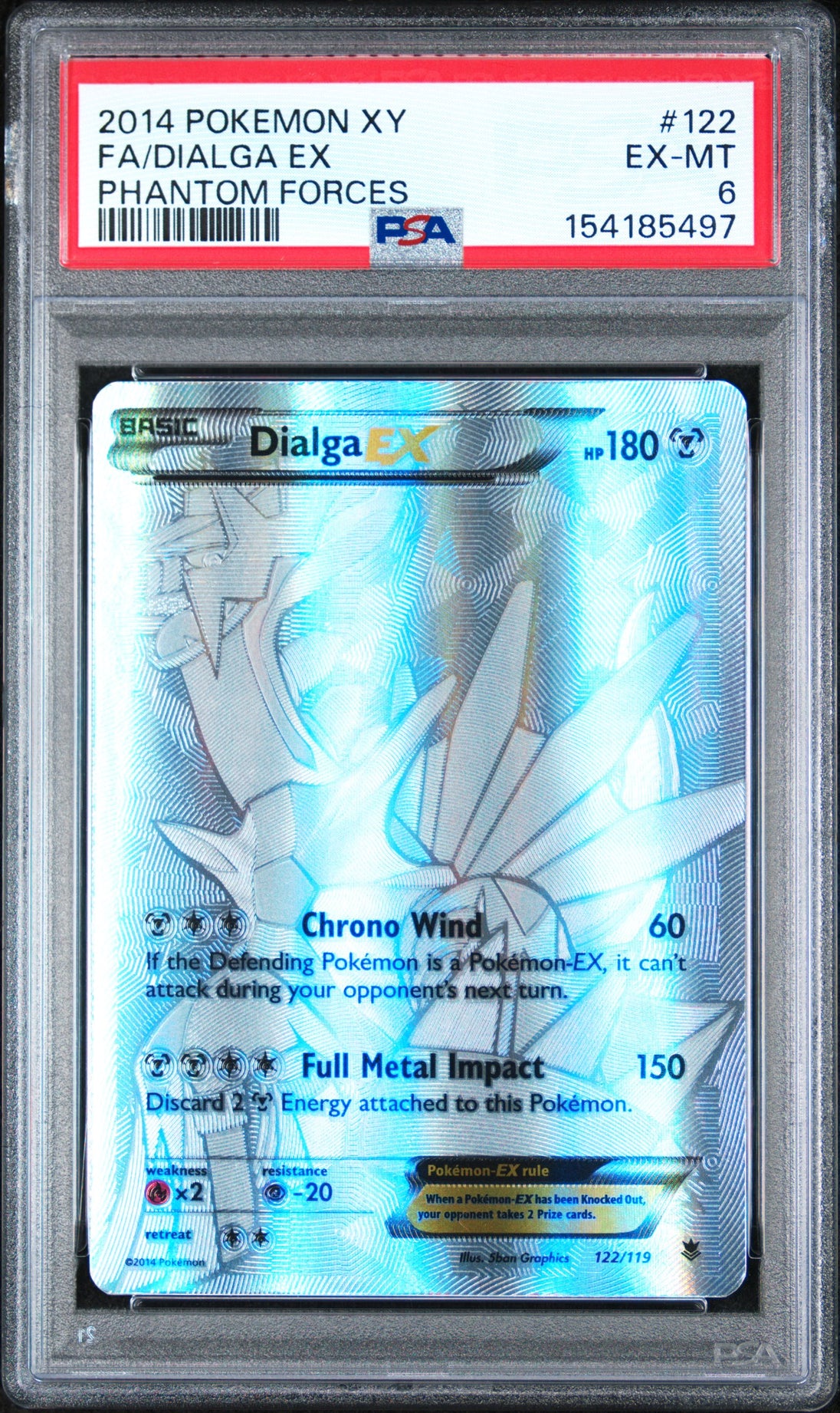 Dialga EX 122/119 Phantom Forces Pokemon PSA 6