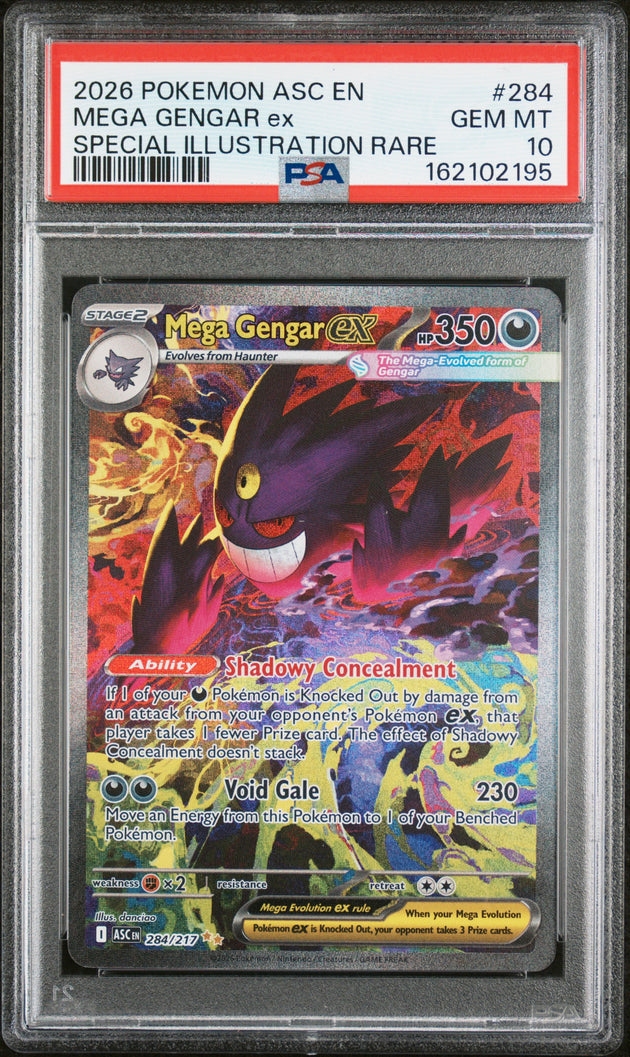 Mega Gengar EX 284 Special Illustration Rare Ascended Heroes Pokemon PSA 10