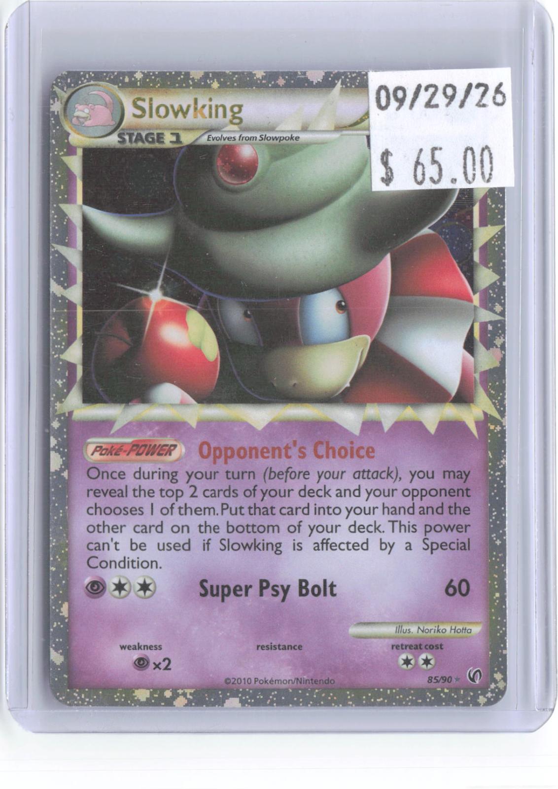 Slowking 85/90 Prime HGSS Undaunted Pokemon Holo Lightly Played