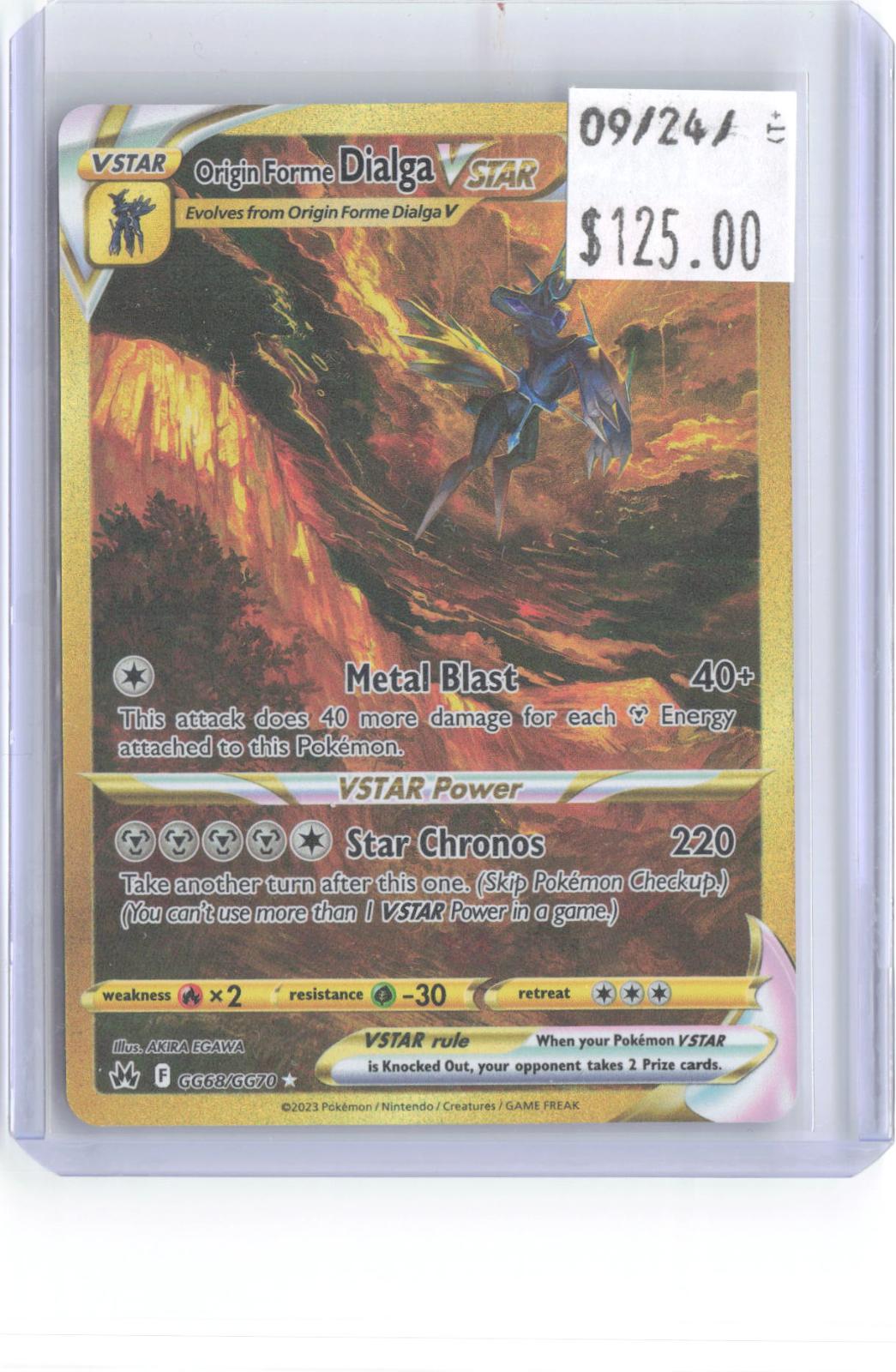 Origin Forme Dialga VSTAR GG68/GG70 Crown Zenith Pokemon Holo NM
