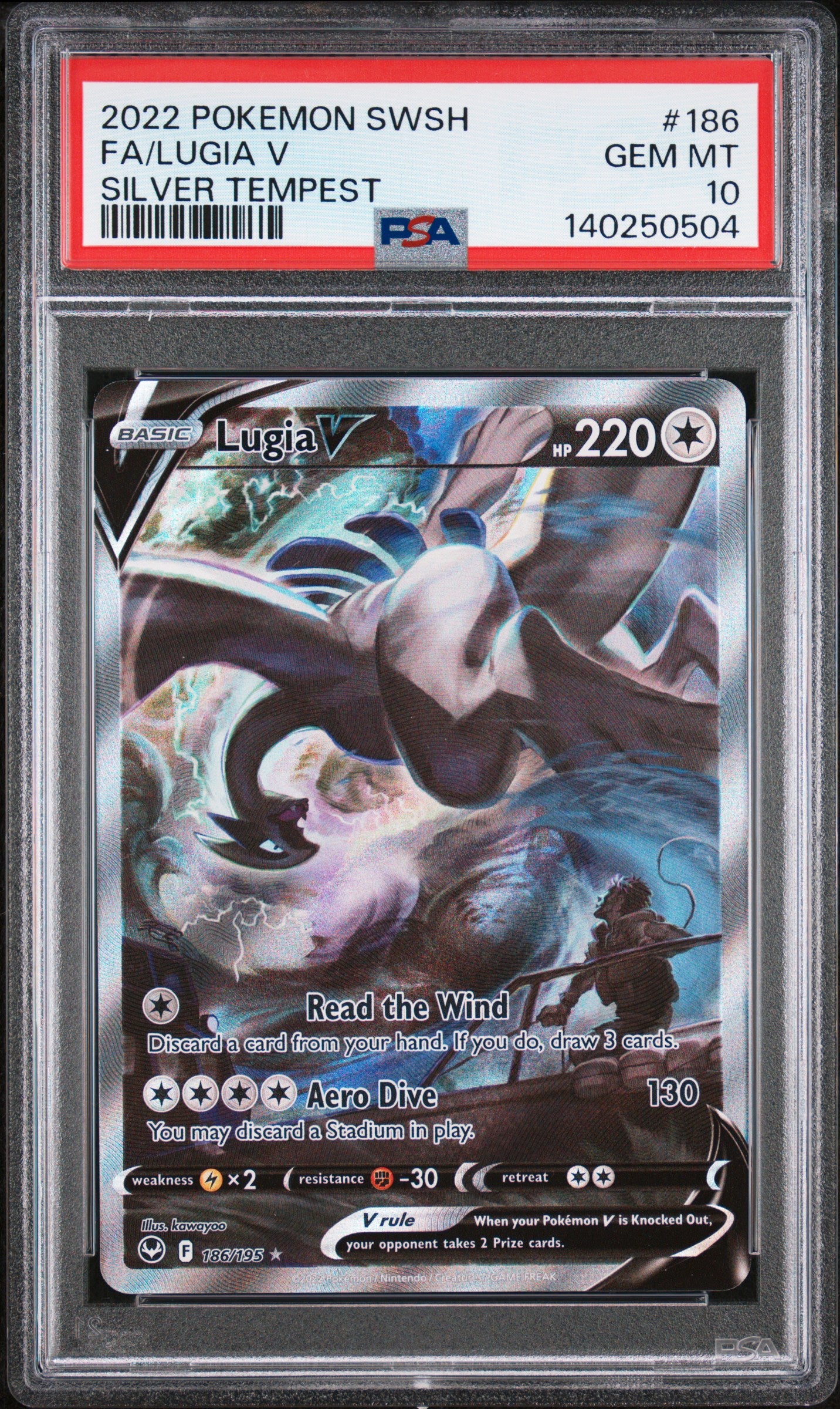 Lugia V 186/195 Silver Tempest Pokemon PSA 10
